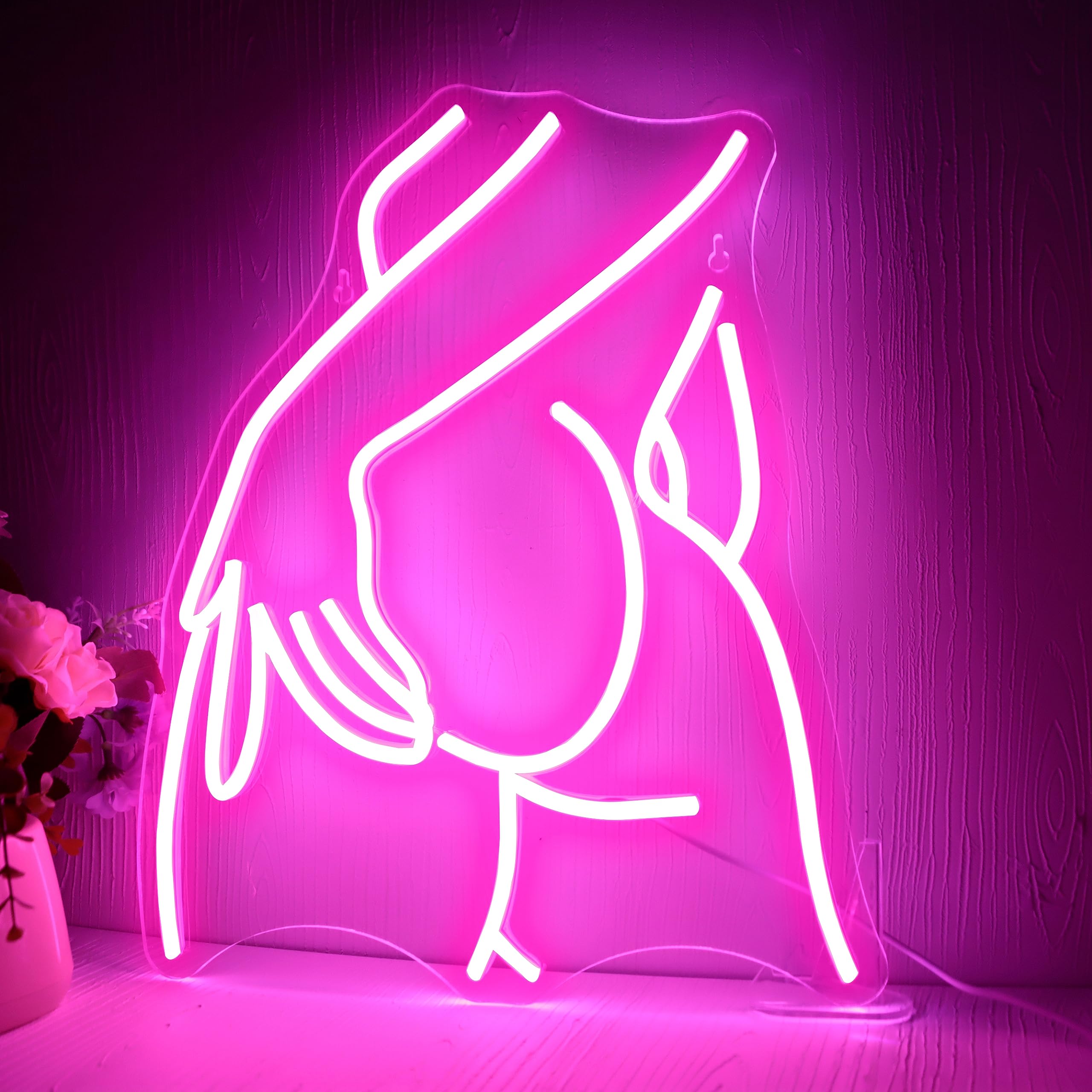 Pretty Ladies Body Neon Sign, Woman Body Neon Light,Lady Buttocks Neon Sign, Aesthetic Pink Ass Line Art Neon Light, USB Powered for Bachelor Club Garage Party Bedroom Bar Shop Logo Business Signs: Pretty Ladies Body Neon Sign, Woman Body Neon Light,Lady Buttocks Neon Sign, Aesthetic Pink Ass Line Art Neon Light, USB Powered for Bachelor Club Garage Party Bedroom Bar Shop Logo Business Signs