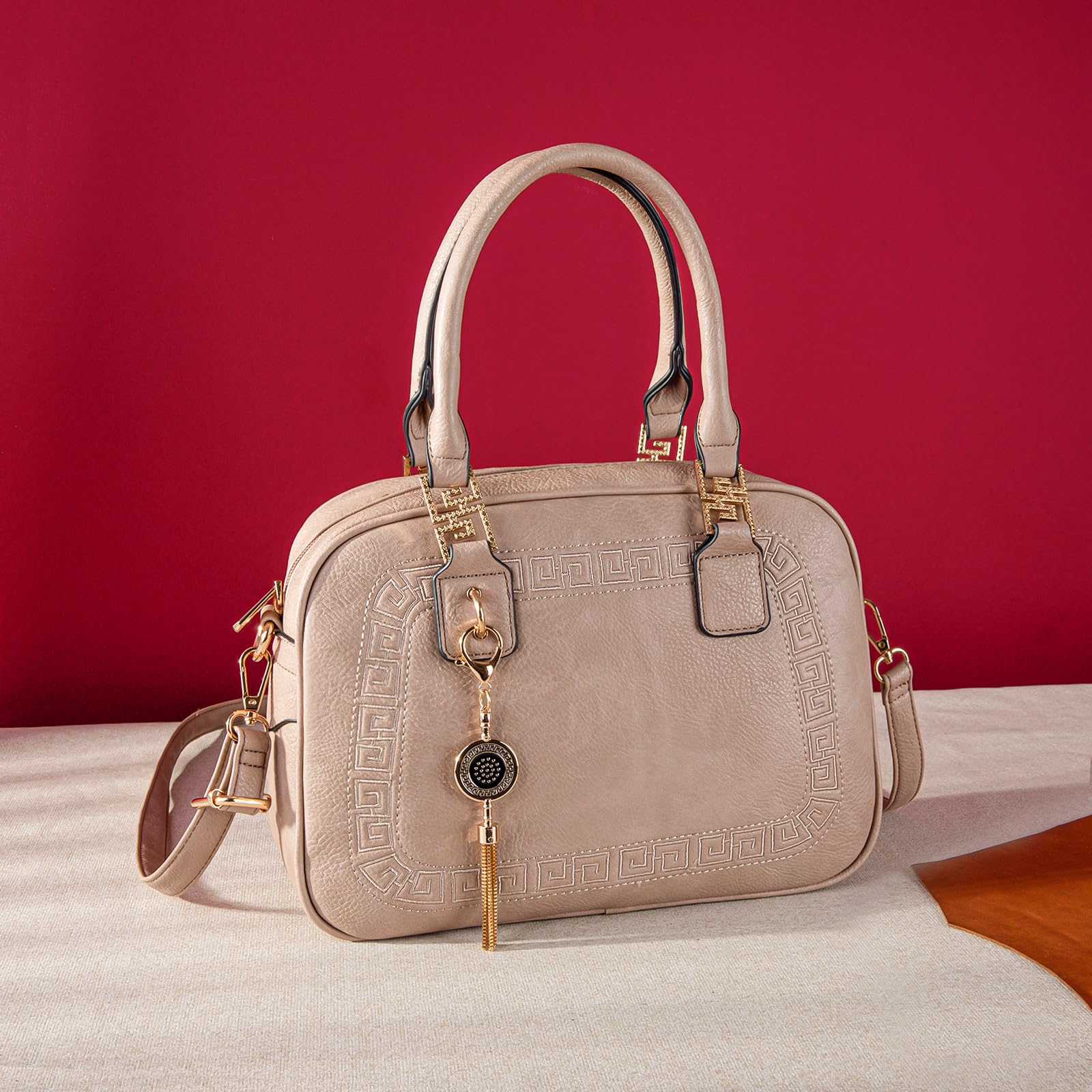 Montana West Small Top Handle Purse for Women Crossbody Satchel Handbag Barrel Bag thumbnail 6