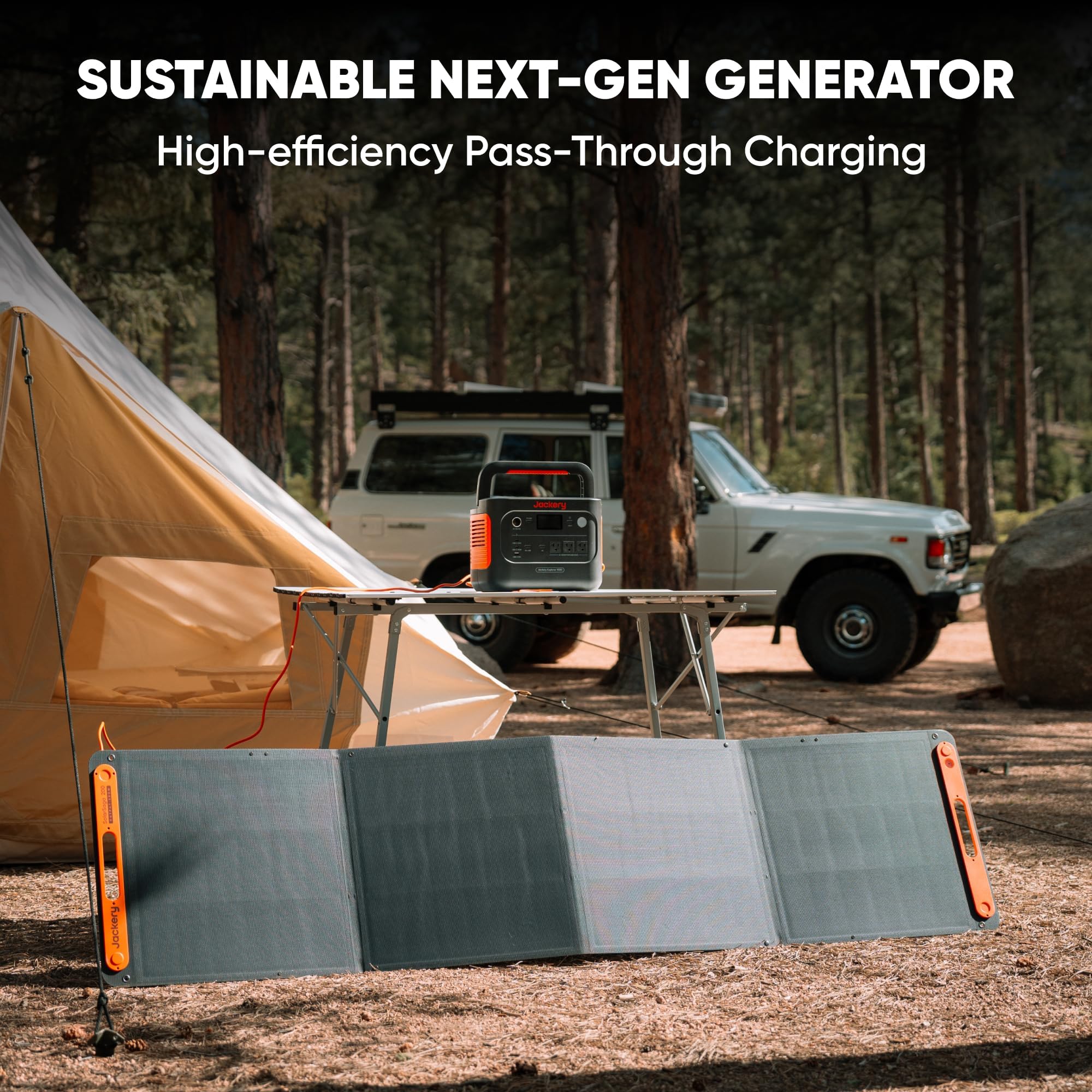 Jackery Explorer 1000 v2 Portable Power Station,1070Wh LiFePO4 Battery,1500W AC/100W USB-C Output, 1 Hr Fast Charge, Solar Generator for Camping,Emergency, RV, Off-Grid Living(Solar Panel Optional): E1000v2