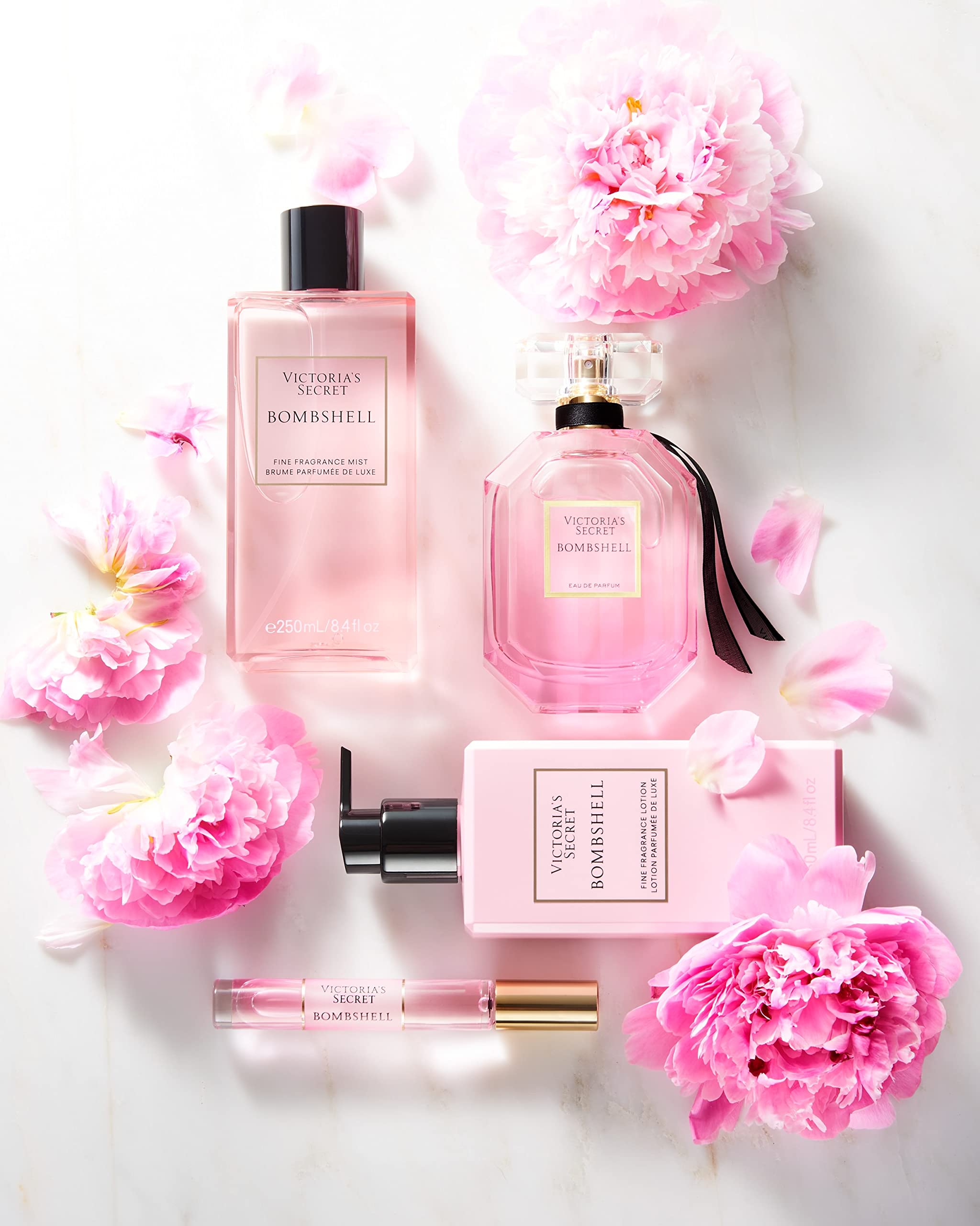 Victoria's Secret  Mini Fragrance Mist, Notes of Purple Passion Fruit, Shangri-La Peony & Vanilla Orchid, Travel Size Body Spray for Women (2.5 oz): Bombshell