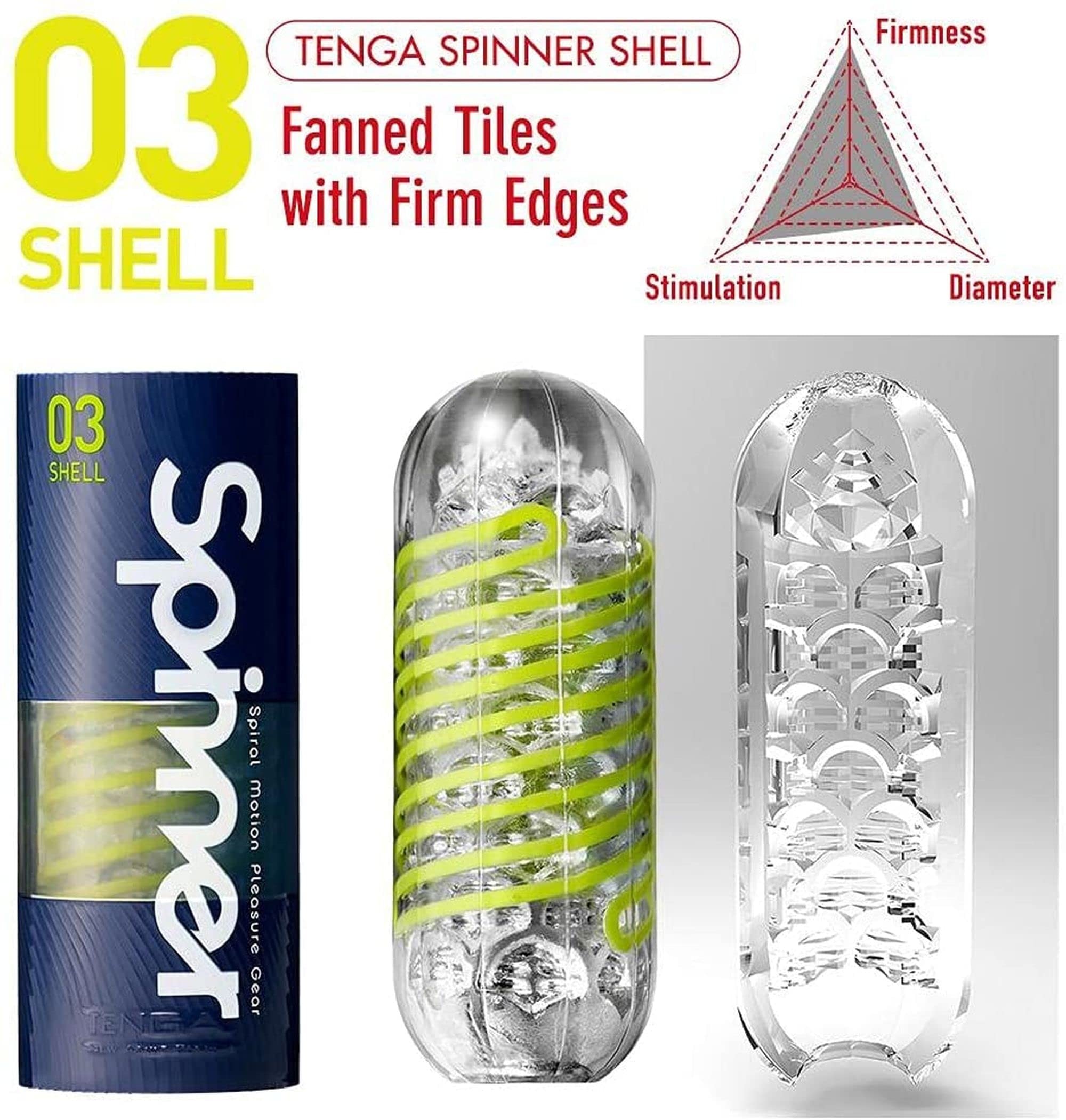 TENGA Spinner Cup Men Masturbator, Reusable Spiral Motion, SPN-00 Tetra - Image 3