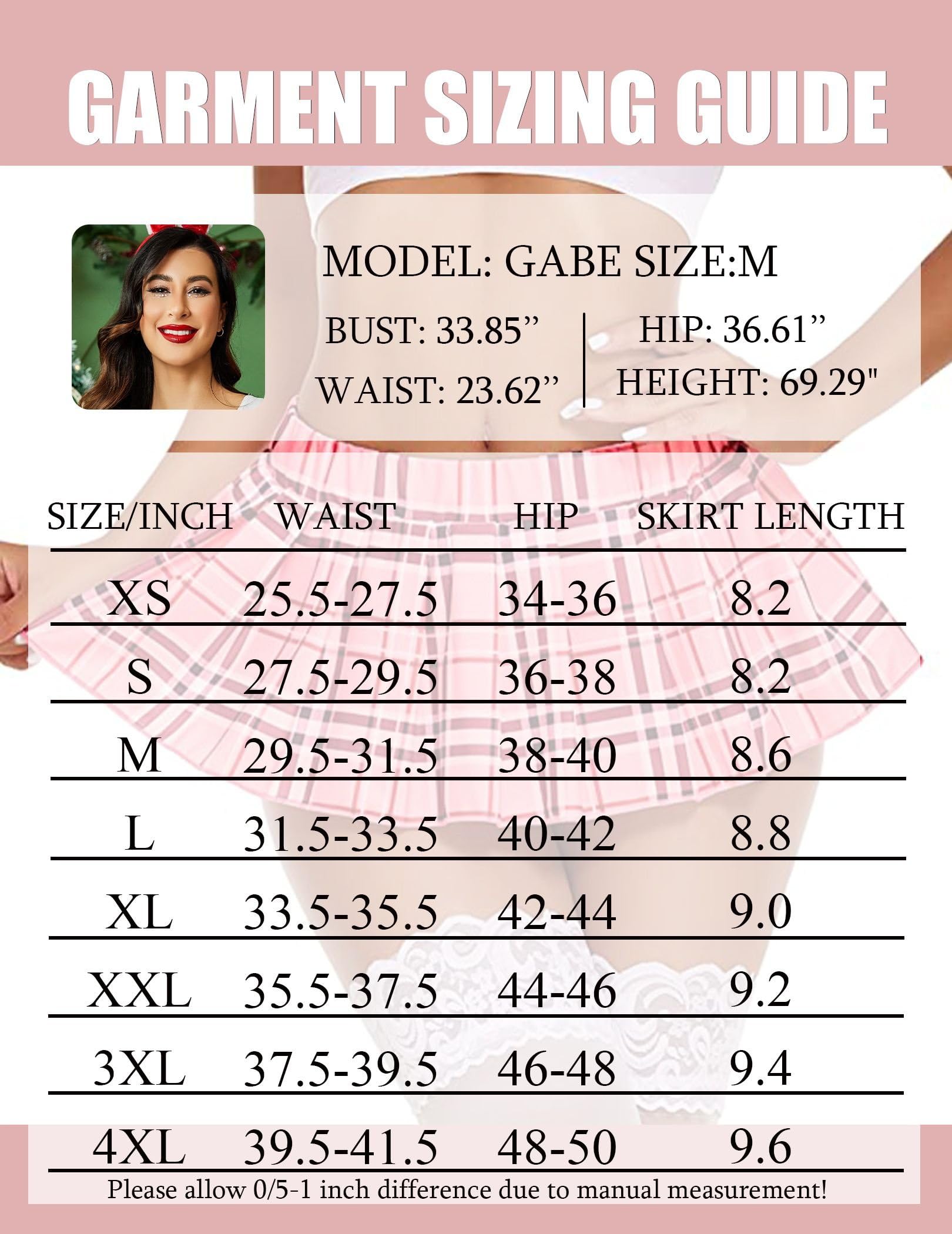 Avidlove Pleated Skirts for Women Y2k Mini Skirt Casual Short Skirts Micro Skirt XS-4XL: Large Pink Plaid