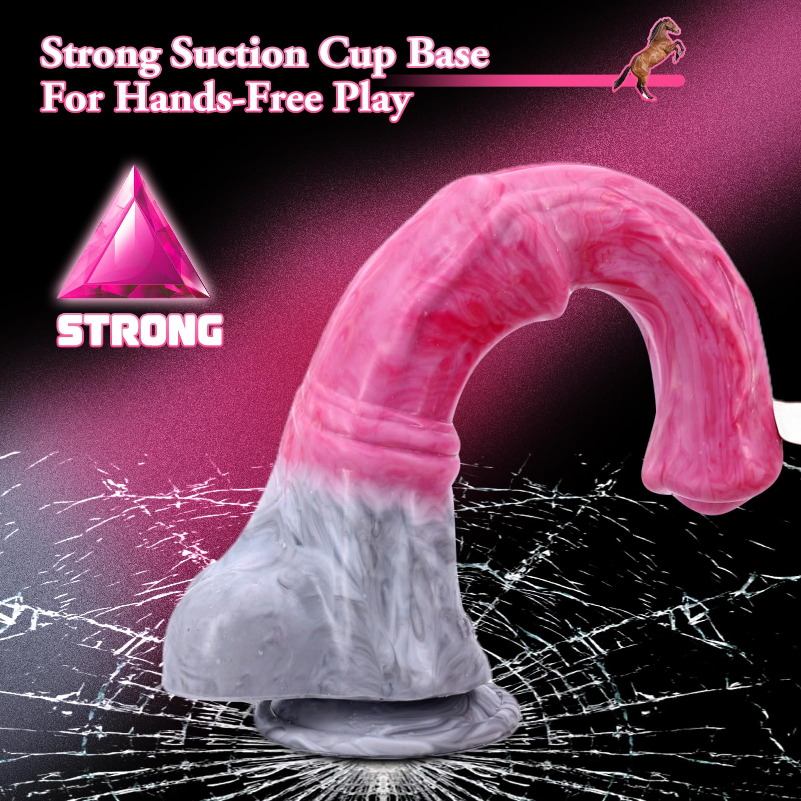 Realistic  Horse Dildo, 12inch Long Fantasy Huge Thick Anal Dildo with Suction Cup, Big Silicone Adult Sex Toy for Men and Women Couples: Original
