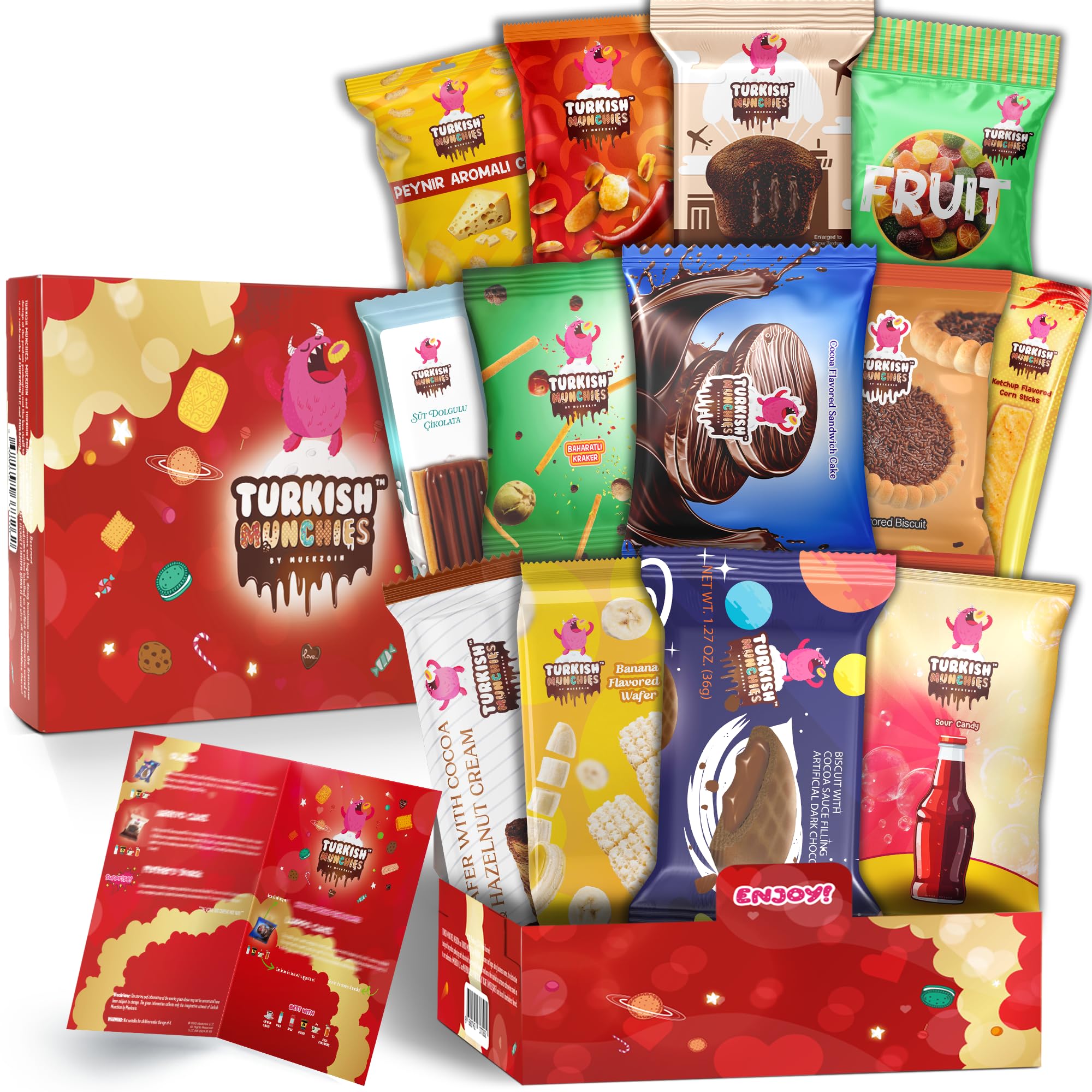 Mega International Snack Box | Premium Exotic Foreign Snacks | Unique Snack Food Gifts Included | Try Extraordinary Turkish Snacks | Candies from Around the World | 32 Full-Size Snacks - Image 1