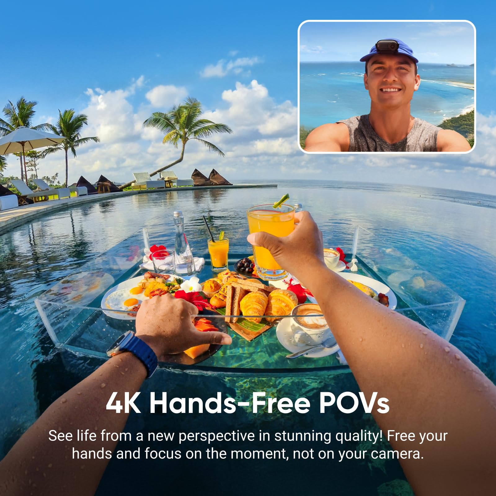 Insta360 GO 3S - 128 GB Black 4K Tiny Portable Vlogging Camera, Hands-Free POVs, Mount Anywhere, Stabilization, 140 Min Battery Life, 10m Waterproof, Pet POV: Black Standard Bundle