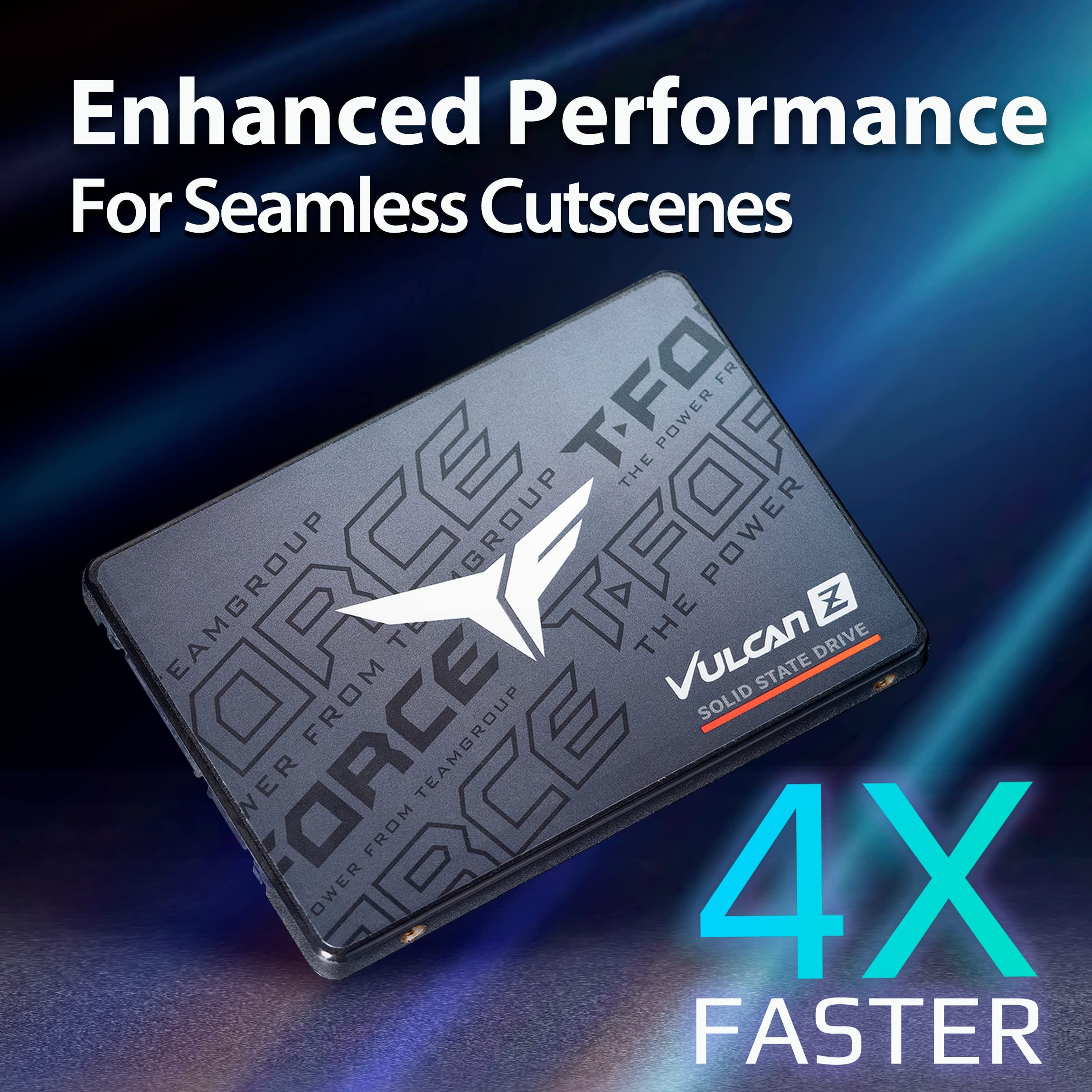 TEAMGROUP T-Force Vulcan Z 2TB SLC Cache 3D NAND TLC 2.5 Inch SATA III Internal Solid State Drive SSD (R/W Speed up to 550/500 MB/s) T253TZ002T0C101: 2tb Vulcan Z