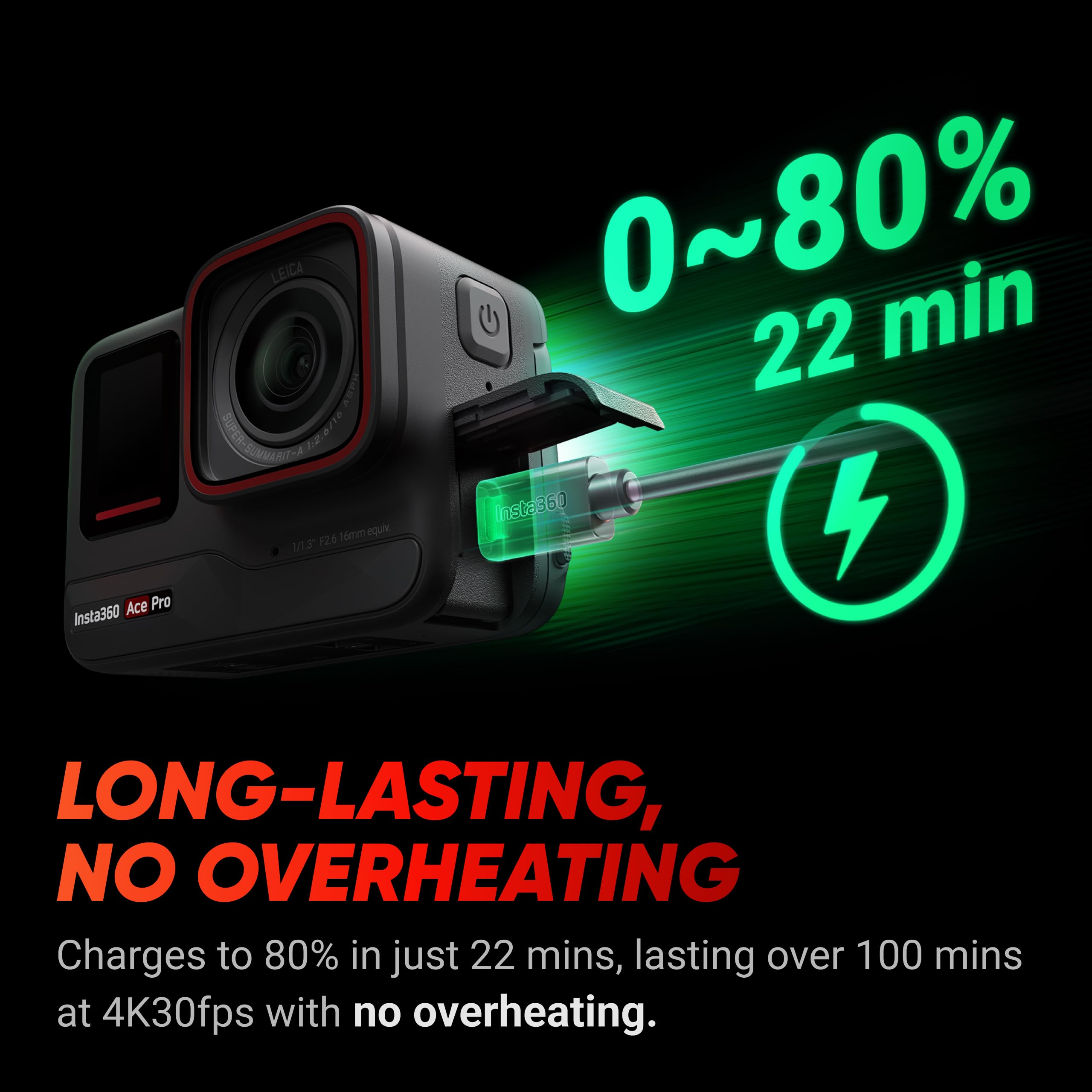 Insta360 Ace Pro - Waterproof Action Camera Co-Engineered with Leica, Flagship 1/1.3" Sensor and AI Noise Reduction for Unbeatable Image Quality, 4K120fps, 2.4" Flip Screen & Advanced AI Features: GPS Kit