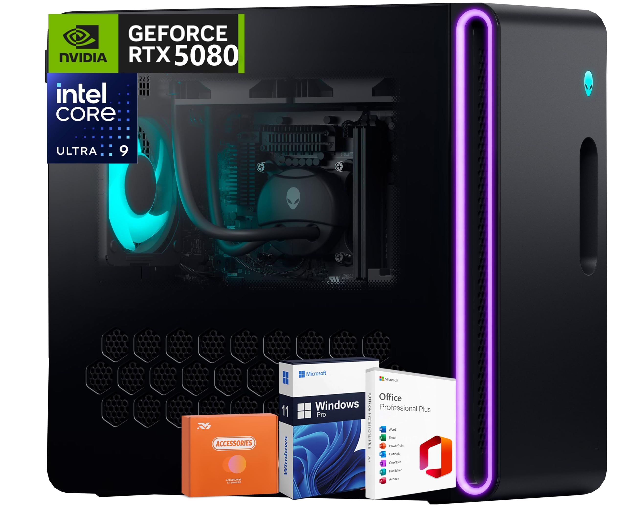 Dell Alienware Aurora R16 Gaming Desktop Computers, Intel i9-14900KF(24 Cores, Up to 6.0 GHz), GeForce RTX 4090 24 GB GDDR6X(Beats RTX 5080), 64 GB DDR5, 8 TB SSD, Windows 11 Pro,Office Pro Lifetime: 32 GB DDR5 | 1 TB SSD 32 GB DDR5 | 1 TB SSD
