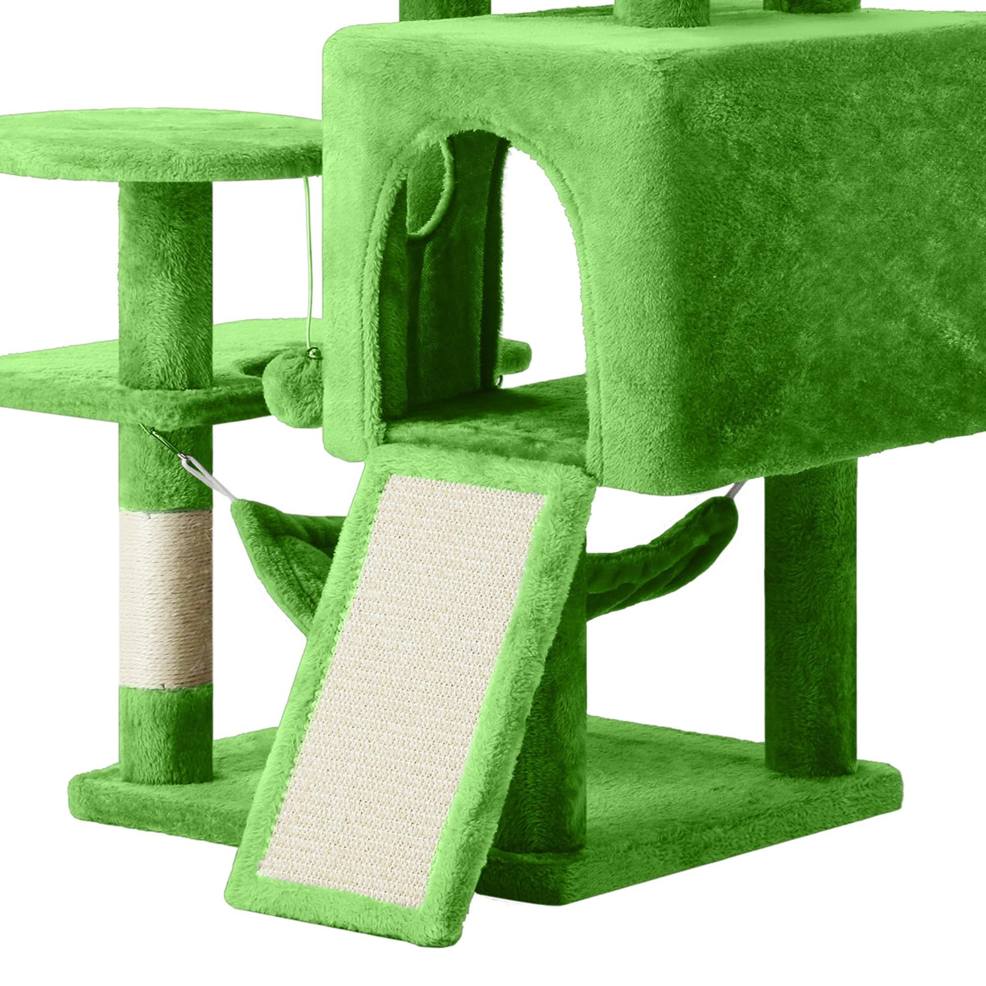 YITAHOME Tall Cat Tree for Indoor Cats, 75 inch Multi-Level Cat Tower with Cat Condos, Top Perches, Sisal Ramp Scratching Posts, Cozy Basket,Hammocks, Large Cat Pet Activity Structure,Pink thumbnail 3