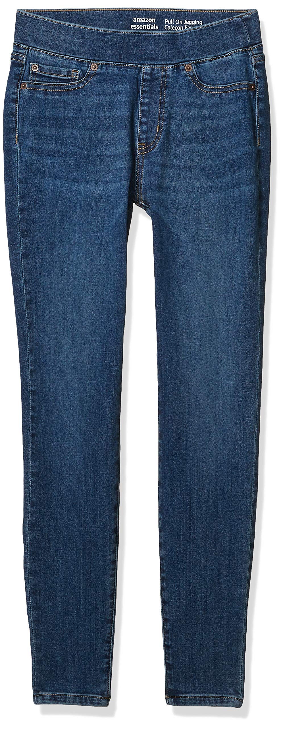 Amazon Essentials Women's Mid-Rise Stretch Pull-On Jegging (Available in Plus Size): 16 Long Medium Wash