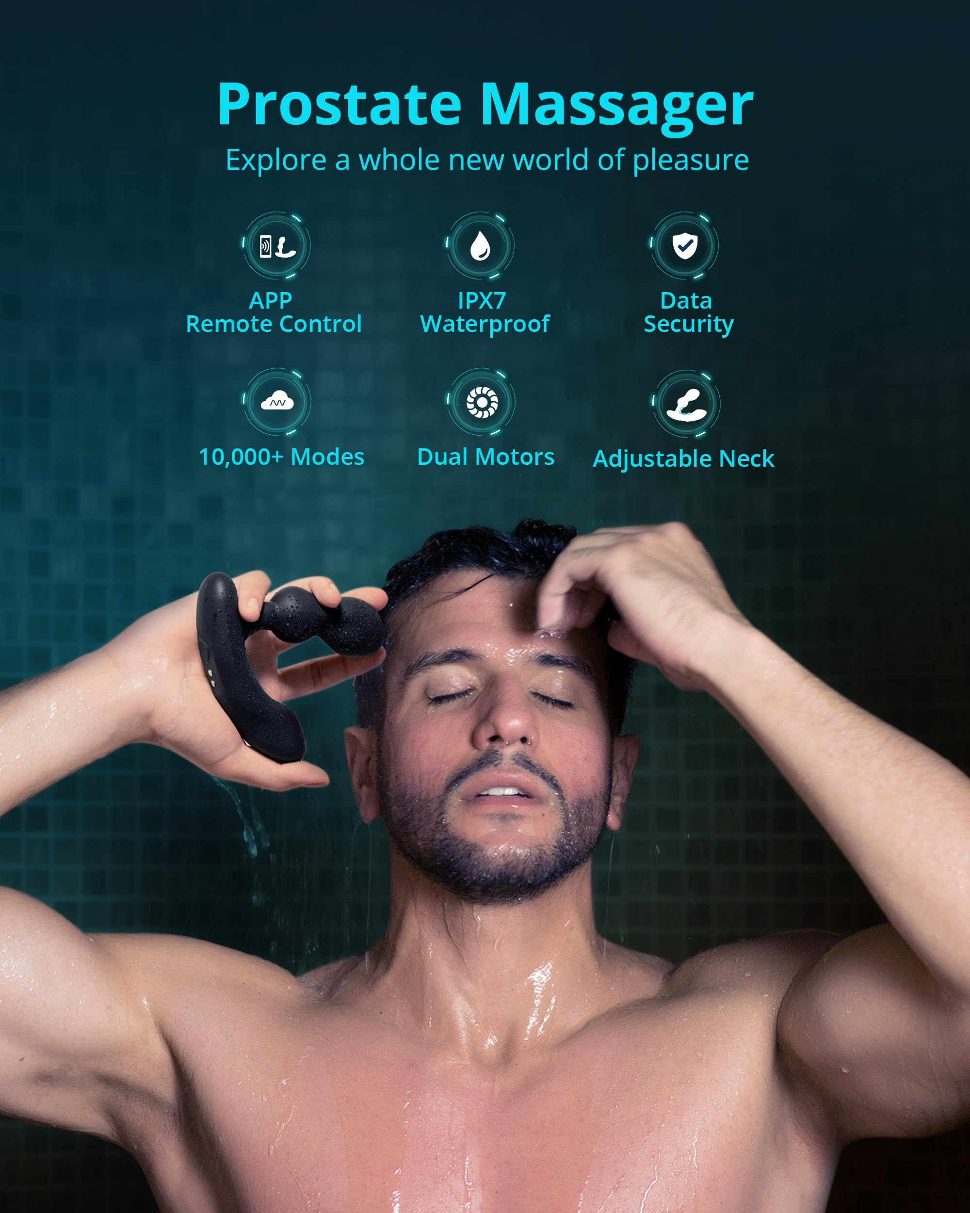 LOVENSE Edge 2 Prostate Massager Adjustable Vibrating Butt Plug, APP Remote Control Male Vibrator Anal Dildo Adult Sex Toys & Games for Beginner Advanced Player, Powerful Vibration, Waterproof