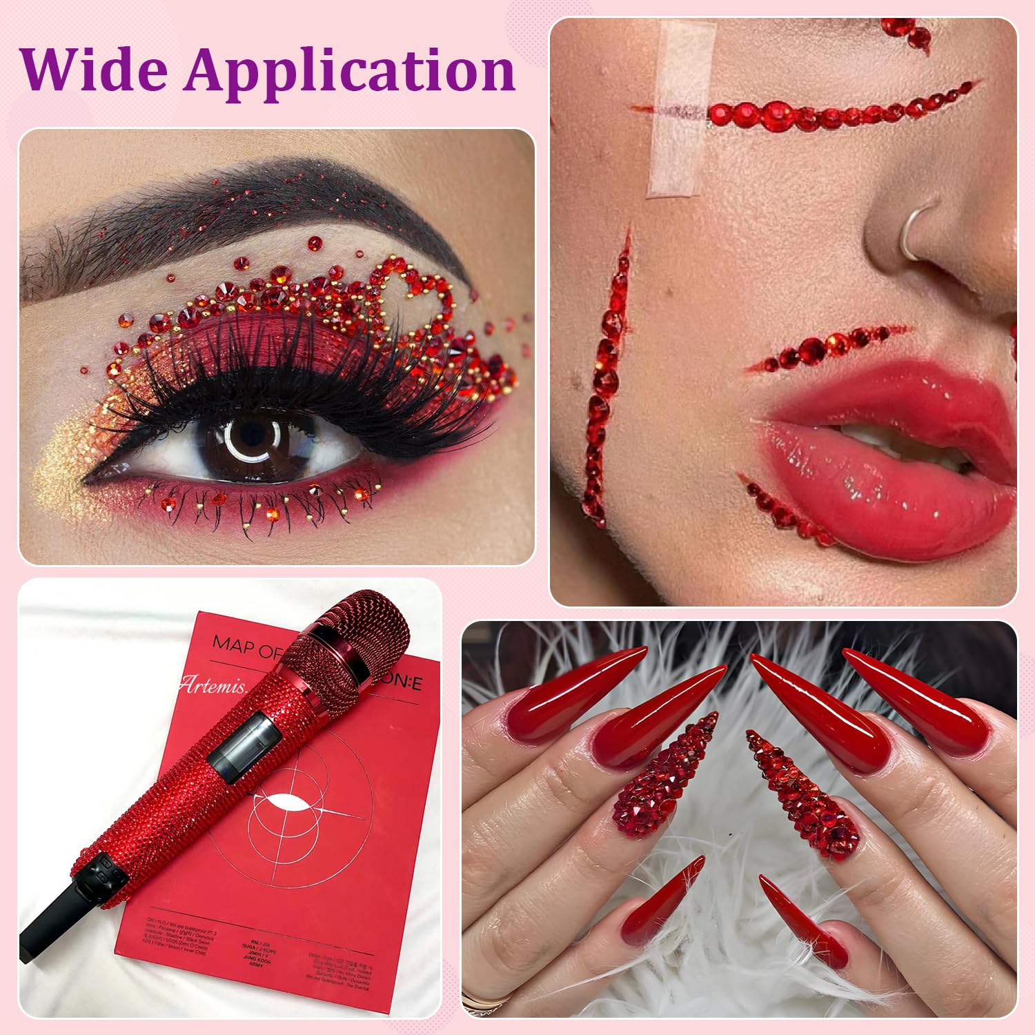 30000Pcs Resin Rhinestones with Tweezers for Crafting, Silver Clear Flatback Gems, Bedazzling Crystal with 3Pcs 10ml B7000 Jewelry Glue for DIY Crafts Clothing Tumblers Shoes Fabric Nail Art