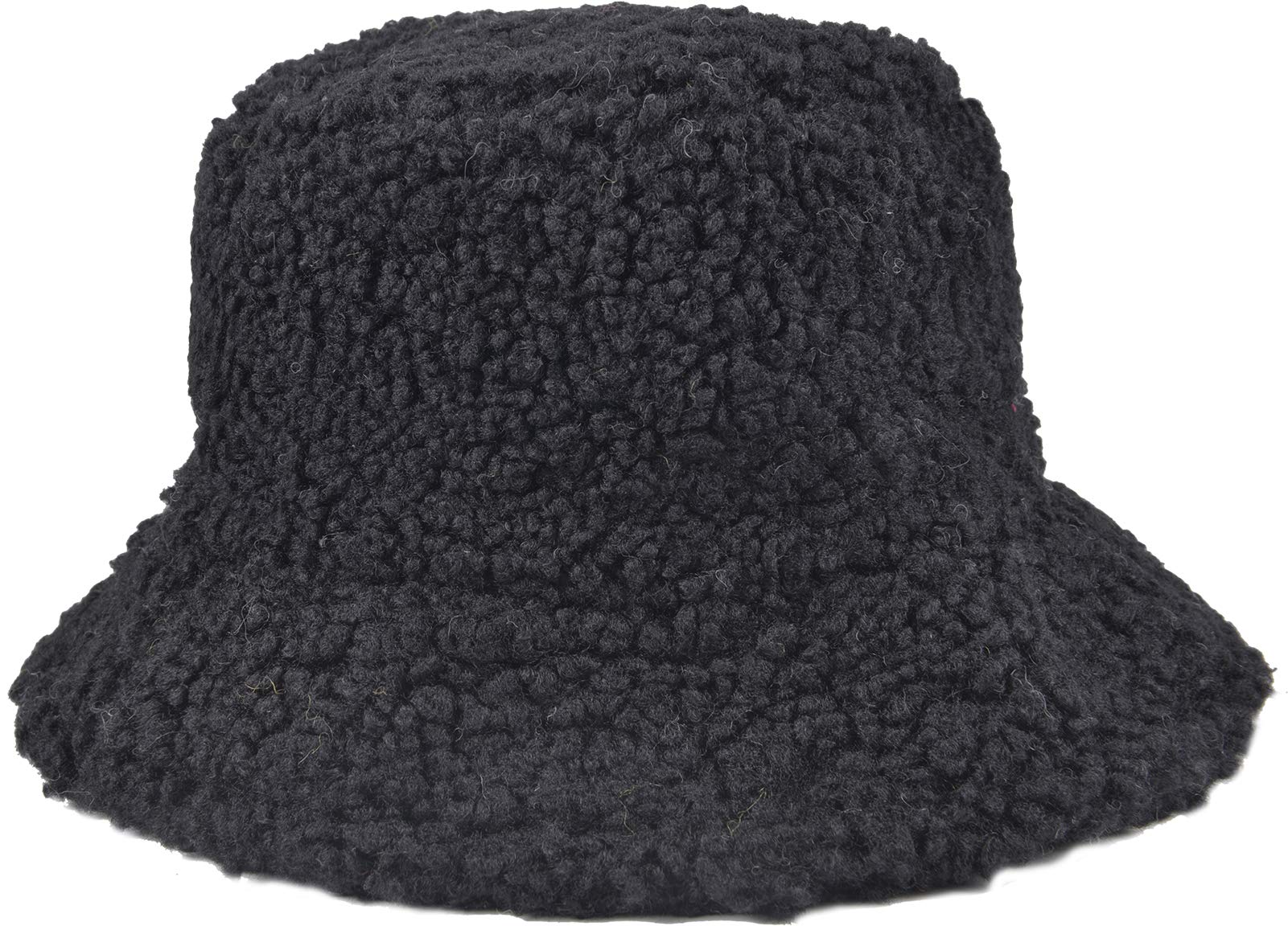 ChezAbbey Faux Fur Bucket Hat, Fuzzy Furry Winter Warm Fisherman Cap, Fluffy Teddy Sherpa Clothe Hats for Women Men Girls thumbnail 3