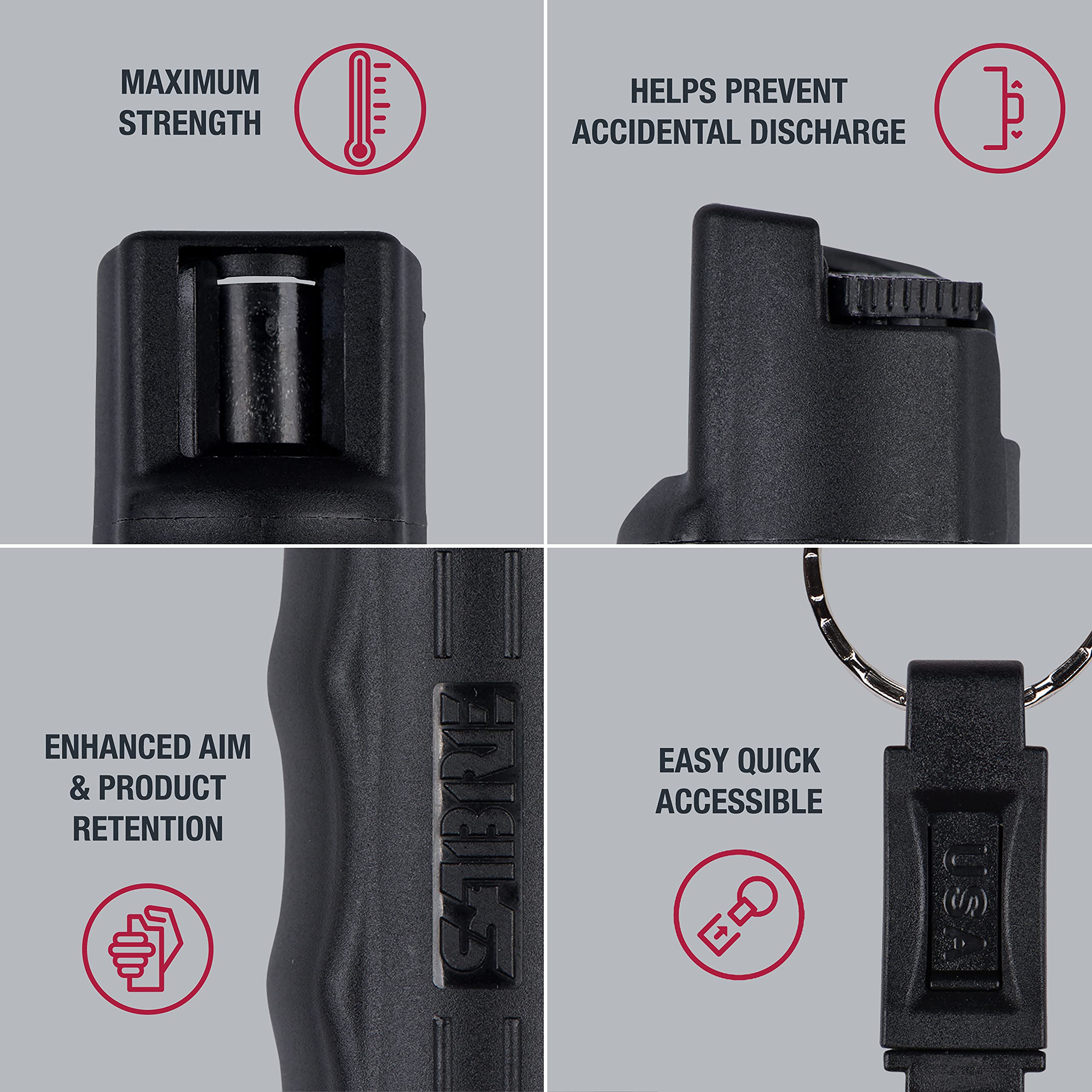 SABRE Personal Safety Kit with Pepper Spray and 2-in-1 Personal Alarm with LED Light, 0.54 fl oz, 25 Bursts,130dB Alarm, Audible Up to 1,250 Feet thumbnail 2