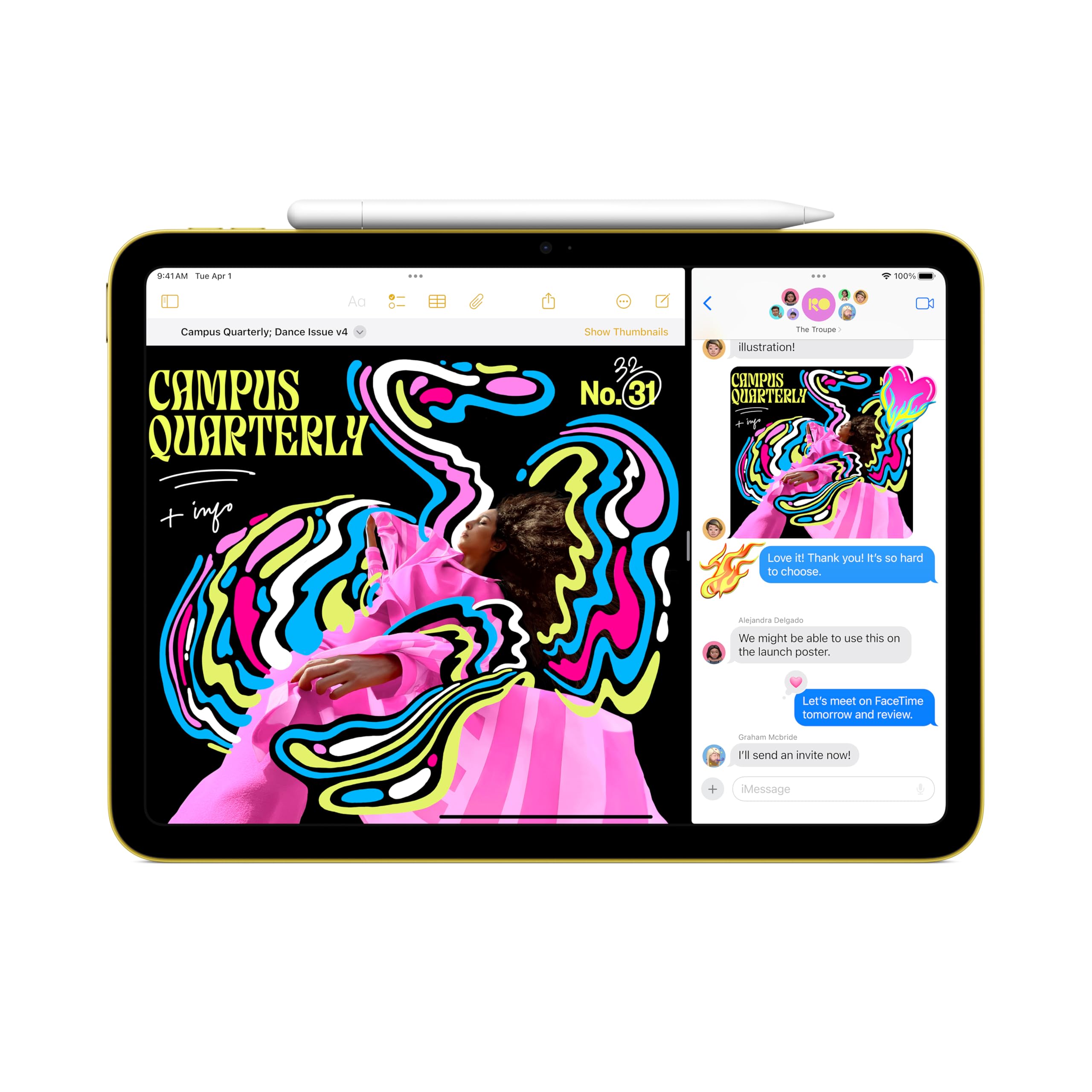 Apple iPad 11-inch: A16 chip, 11-inch Model, Liquid Retina Display, 256GB, Wi-Fi 6, 12MP Front/12MP Back Camera, Touch ID, All-Day Battery Life — Pink: Wi-Fi 256GB Pink Without AppleCare+
