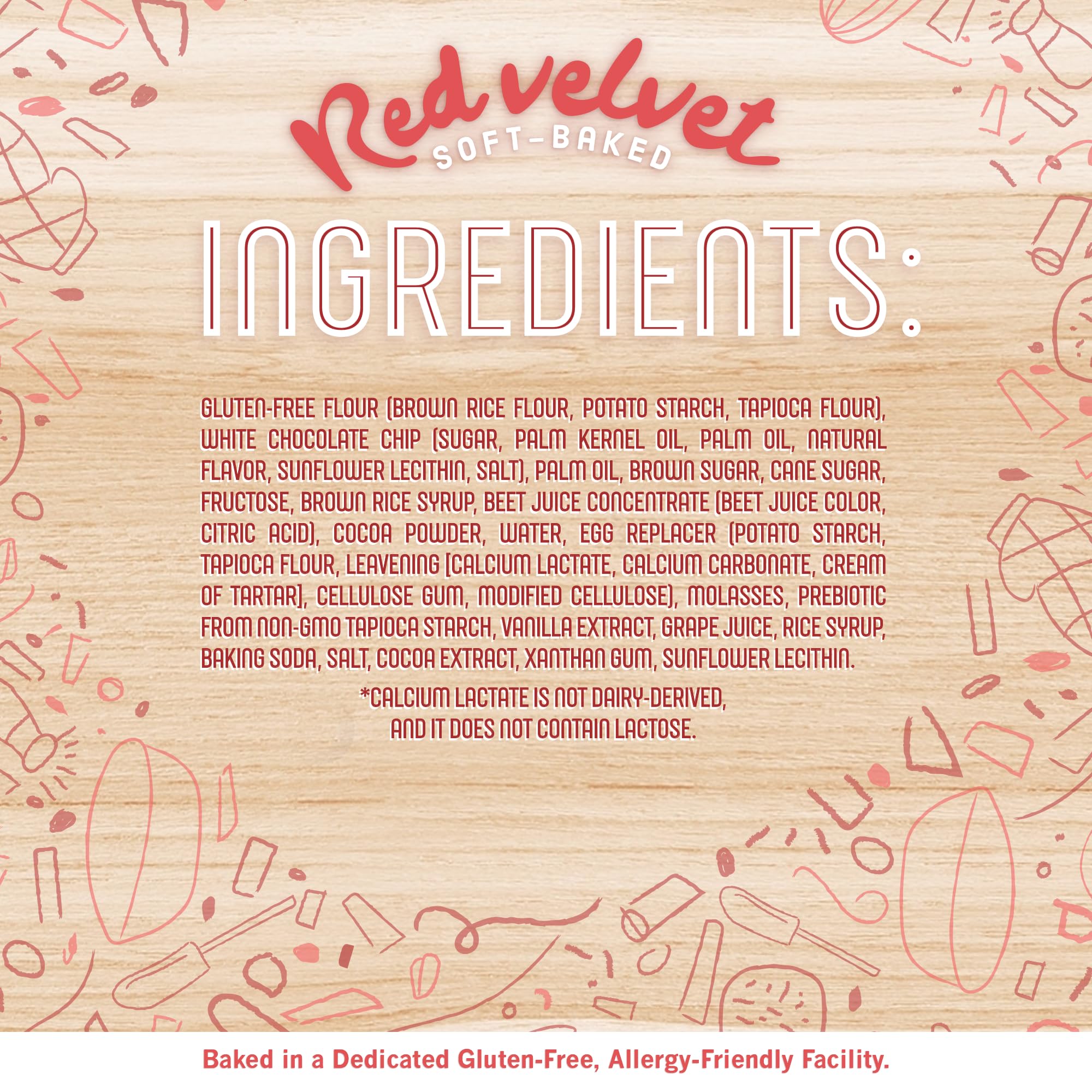Cybele's Free to Eat Gluten-Free, Vegan, Healthy Allergen-Free Soft Baked Cookies, Red Velvet (Single Pack): Red Velvet 6 Ounce (Pack of 1)