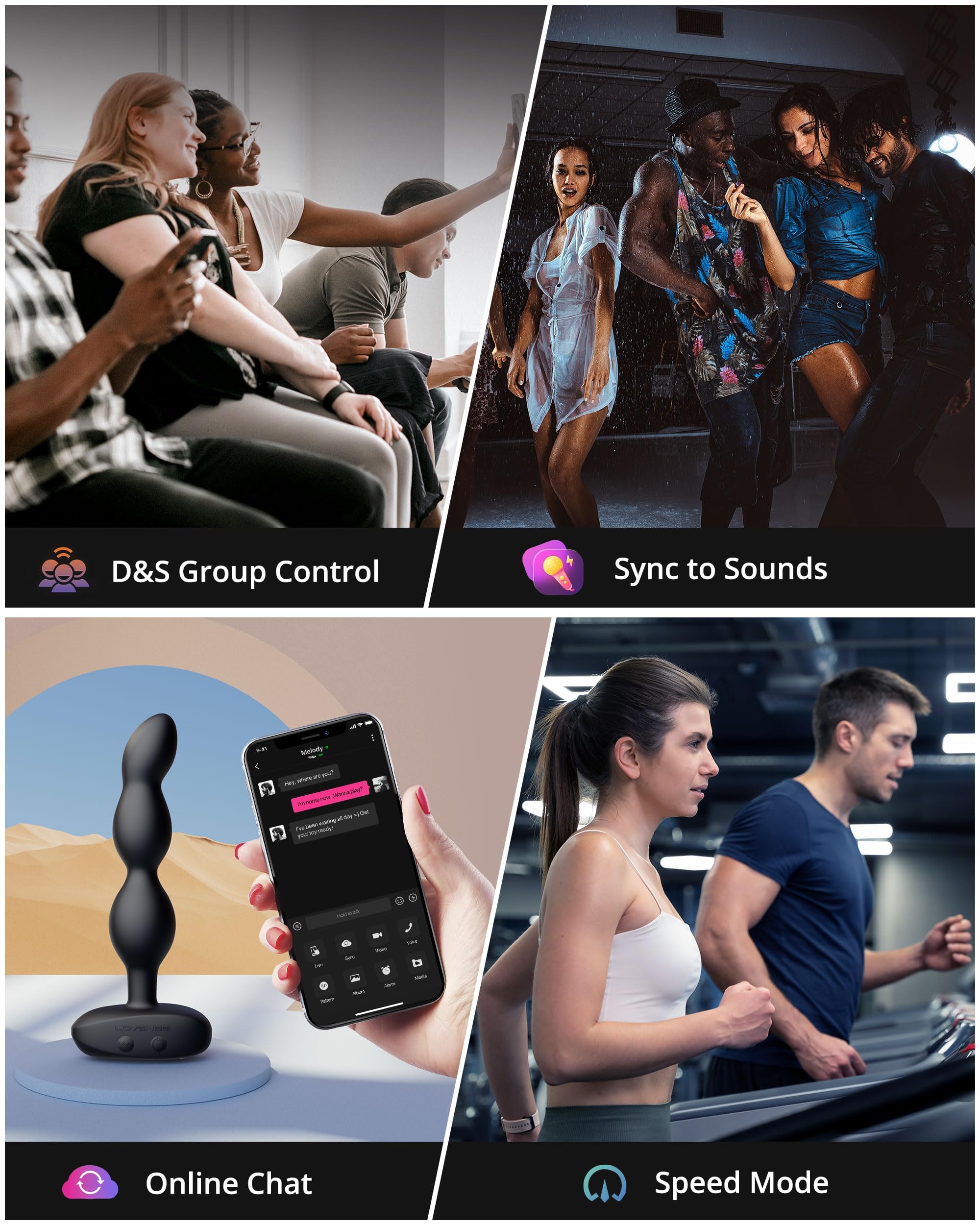 LOVENSE Ridge Vibrator Anal Beads Dildo, 360° Rotating Vibrating Butt Plug Anal Sexy Toys for Men Women, Adult Toy Prostate Massager, Remote Control Anal Vibrator for Beginner & Advanced Player thumbnail 3