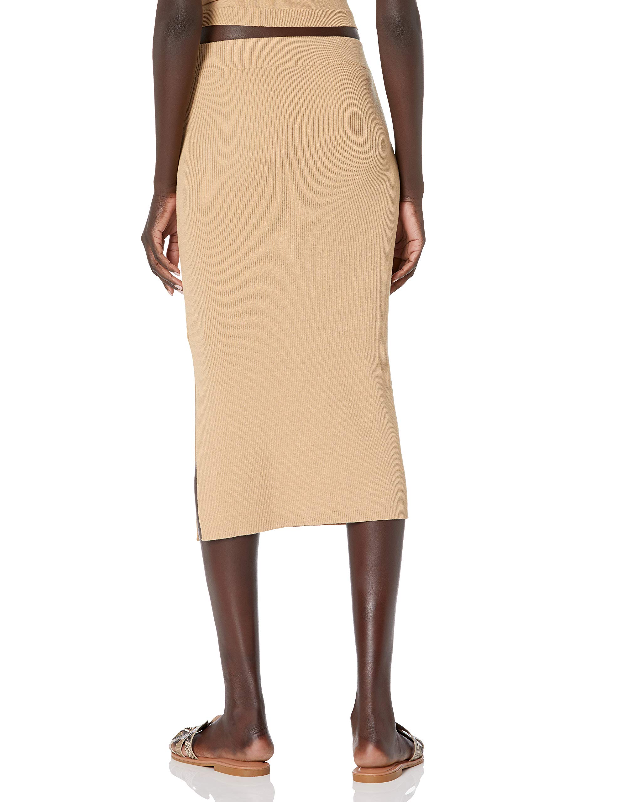 The Drop Women's Vera Slim Side-Slit Midi Sweater Skirt thumbnail 2
