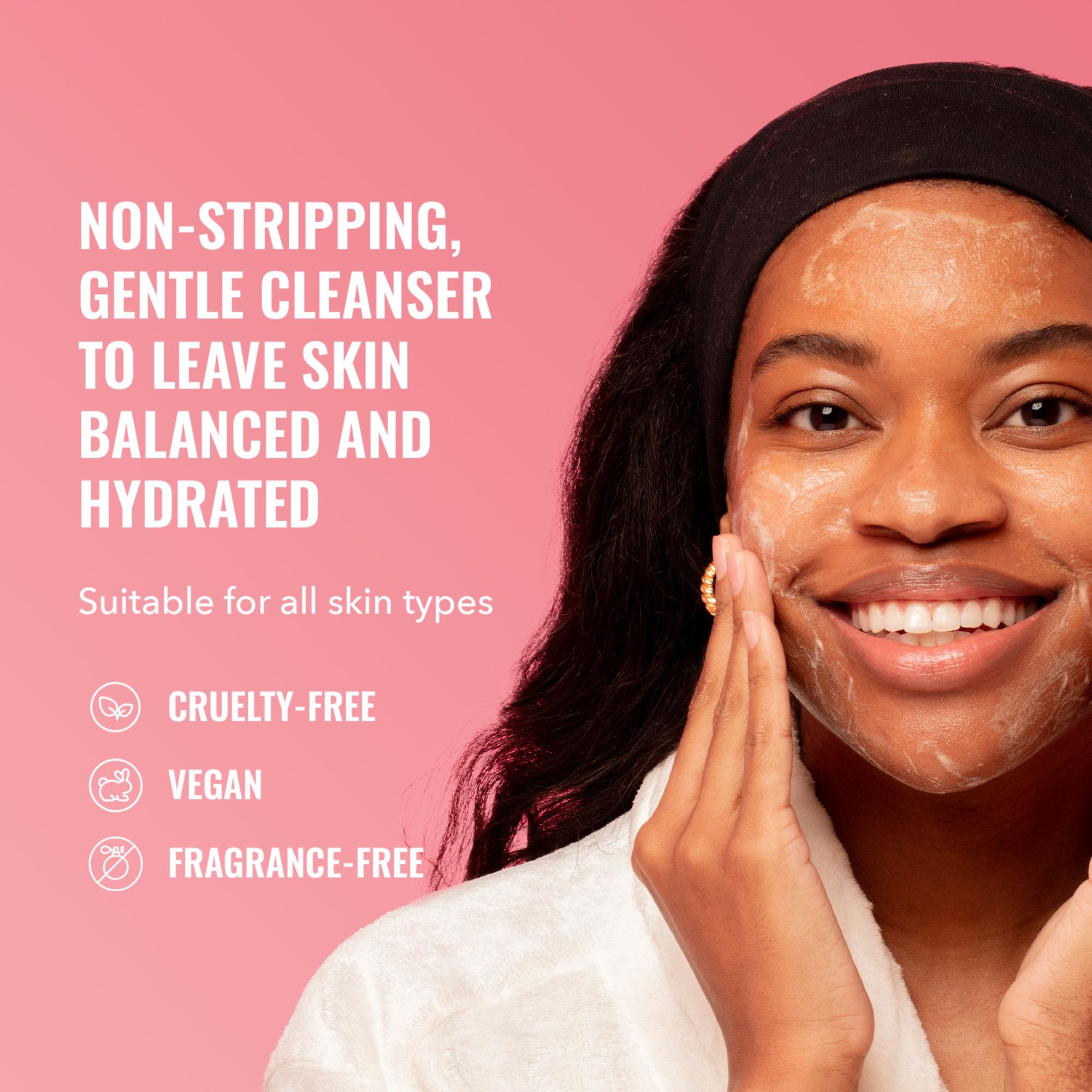 Good Molecules Hydrating Facial Cleansing Gel - Face Wash with Rosewater and Pineapple Extracts to Brighten, Cleanse, and Moisturize - Facial Cleanser, Skin Care thumbnail 2