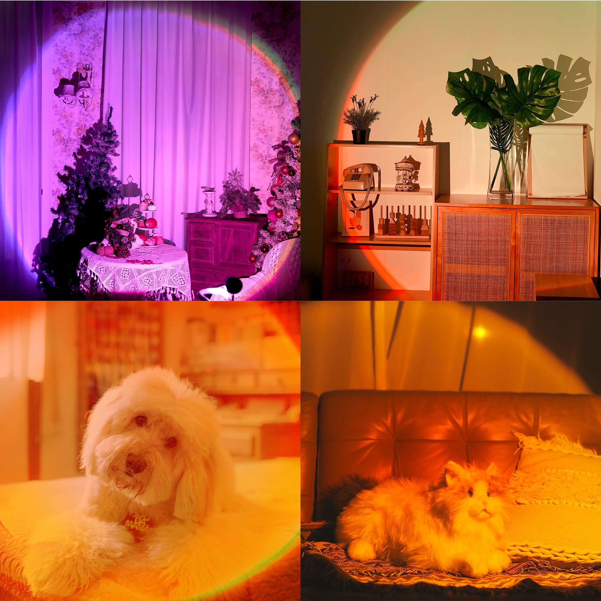 Tsrarey Sunset Lamp Projector with Remote Control, Multiple Colors LED APP Control Sunset Light Three Control Methods Night Light for Room Decor/Christmas Gifts/Photography/Party/Bedroom Decor: Multicolor