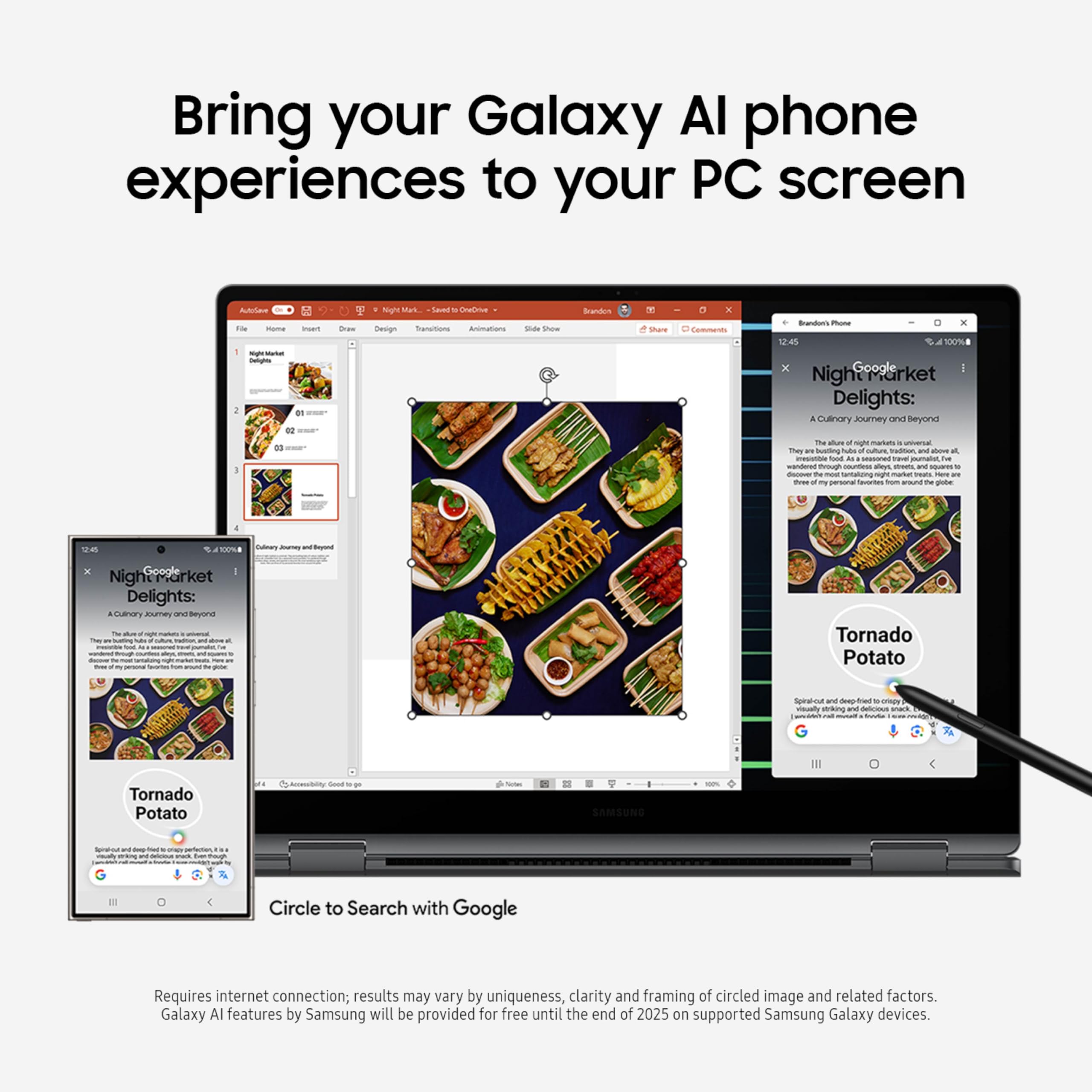 SAMSUNG 16” Galaxy Book5 Pro 360 Copilot+ PC, AI Laptop Computer, Intel Core 7 Ultra Processor, 3K AMOLED (2880 x 1800) Touchscreen, 120HZ Refresh Rate, Dolby Atmos Quad Speakers, All-Day Battery Life thumbnail 3