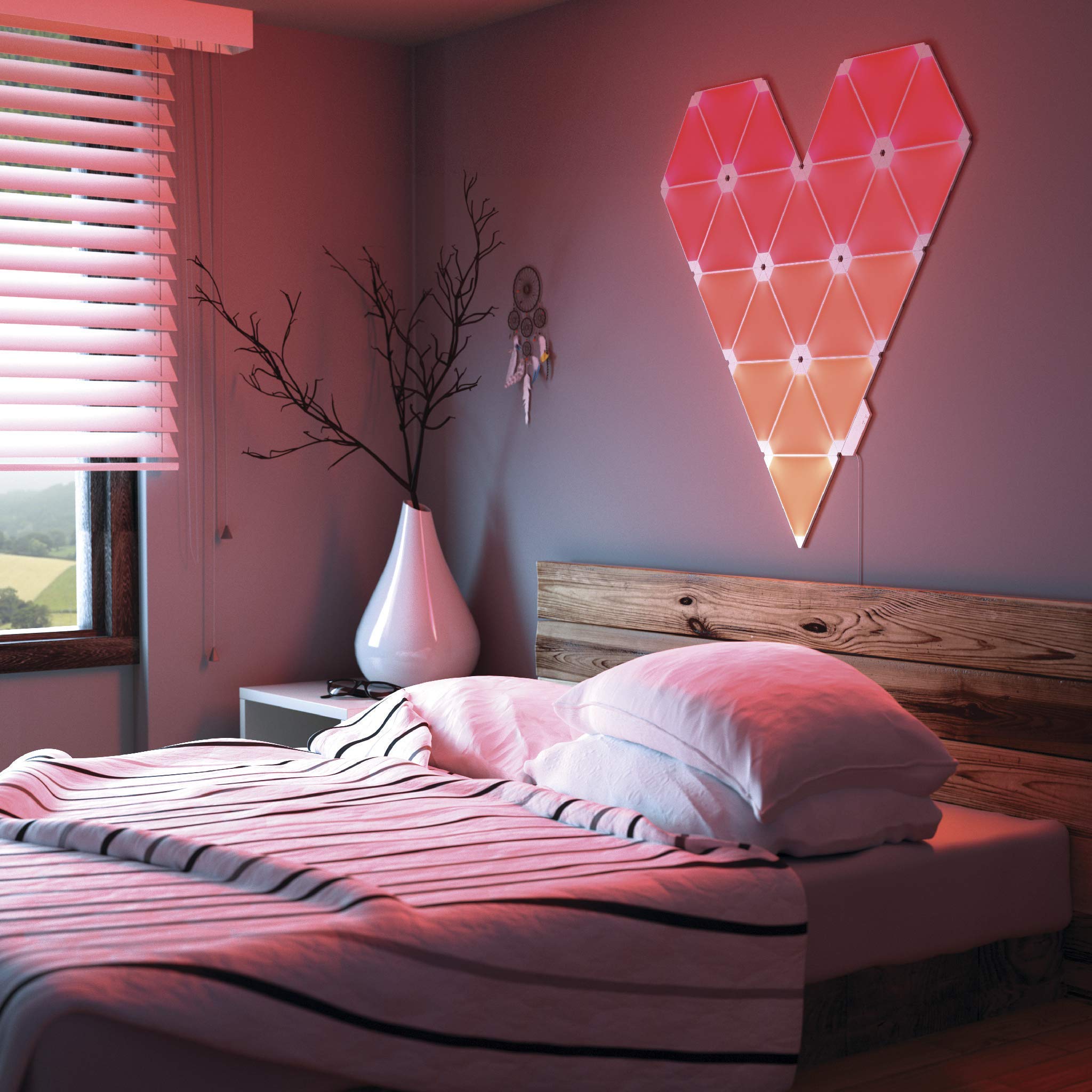 Nanoleaf Rhythm Edition WiFi Smart RGB 16M+ Color LED Dimmable Gaming and Home Decor Wall Lights Starter Kit (9 Panels): Nanoleaf Rhythm Edition WiFi Smart RGB 16M+ Color LED Dimmable Gaming and Home Decor Wall Lights Starter Kit (9 Panels)