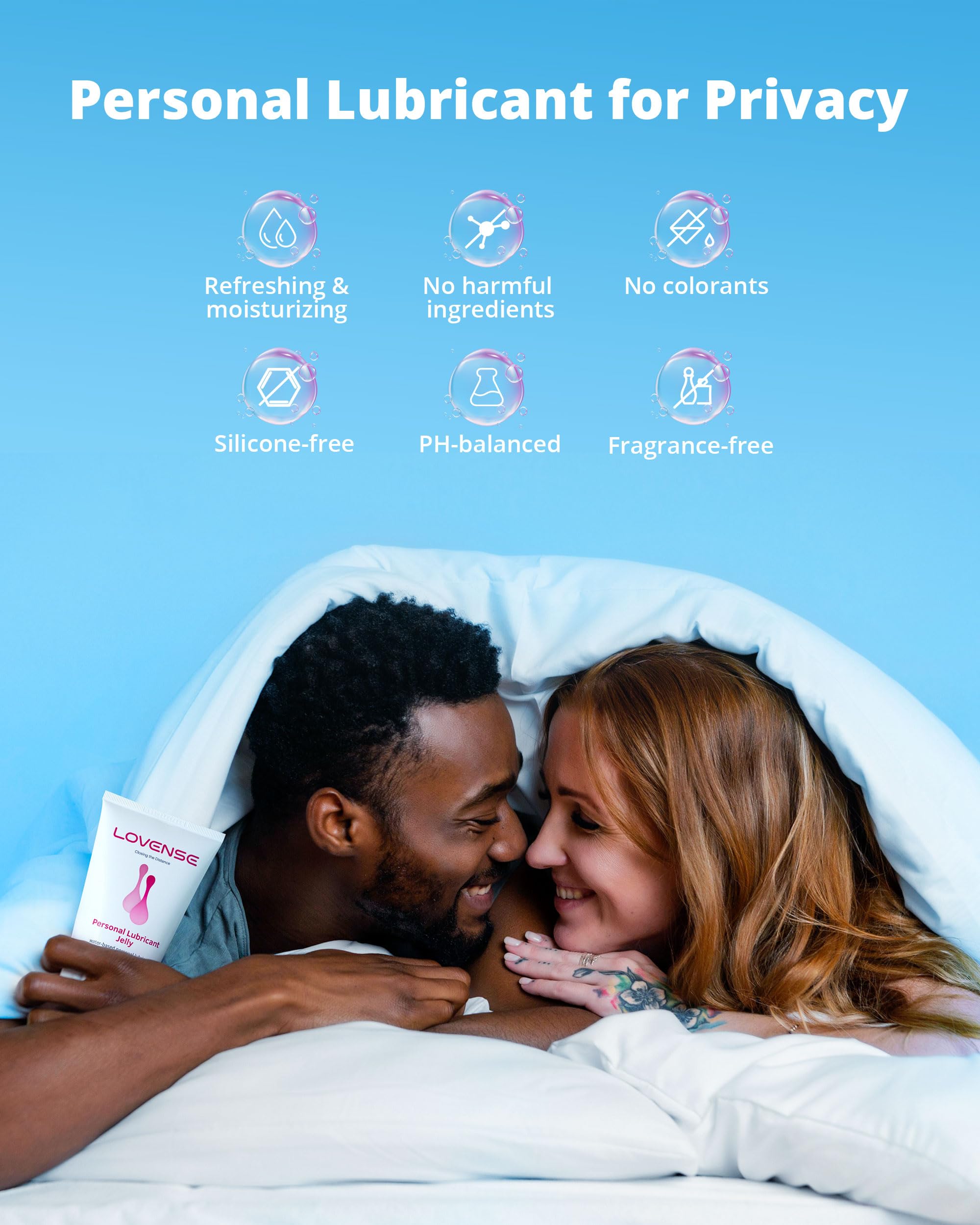LOVENSE Hush 2 Butt Plug Vibrator 1.5" Anal Plug Sex Toys + LOVENSE Personal Lubricant Privacy Water-Based lube Non-Sticky Lubrication for Men, Women and Couples