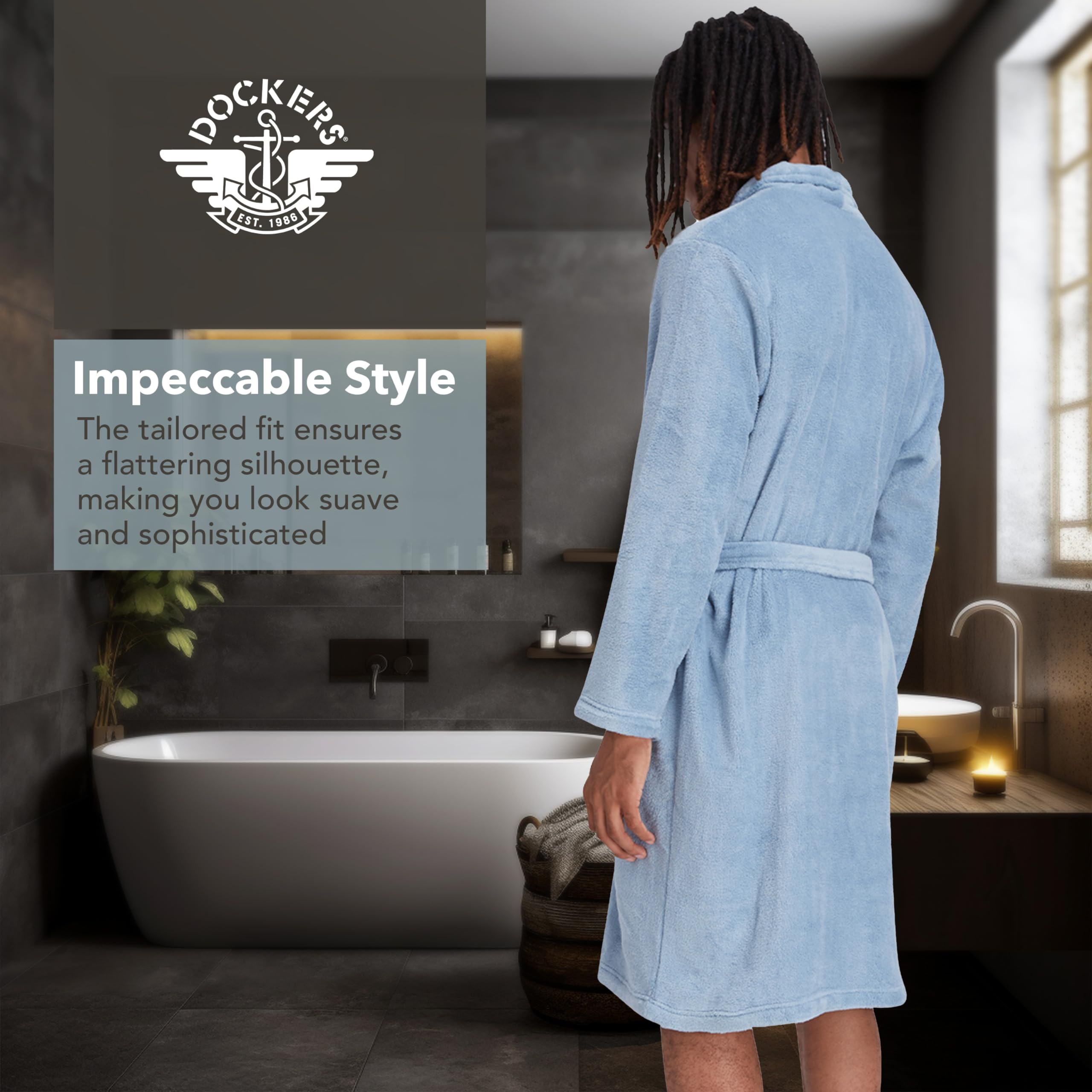 DOCKERS Men Men's Robes: Mountain Creek Medium