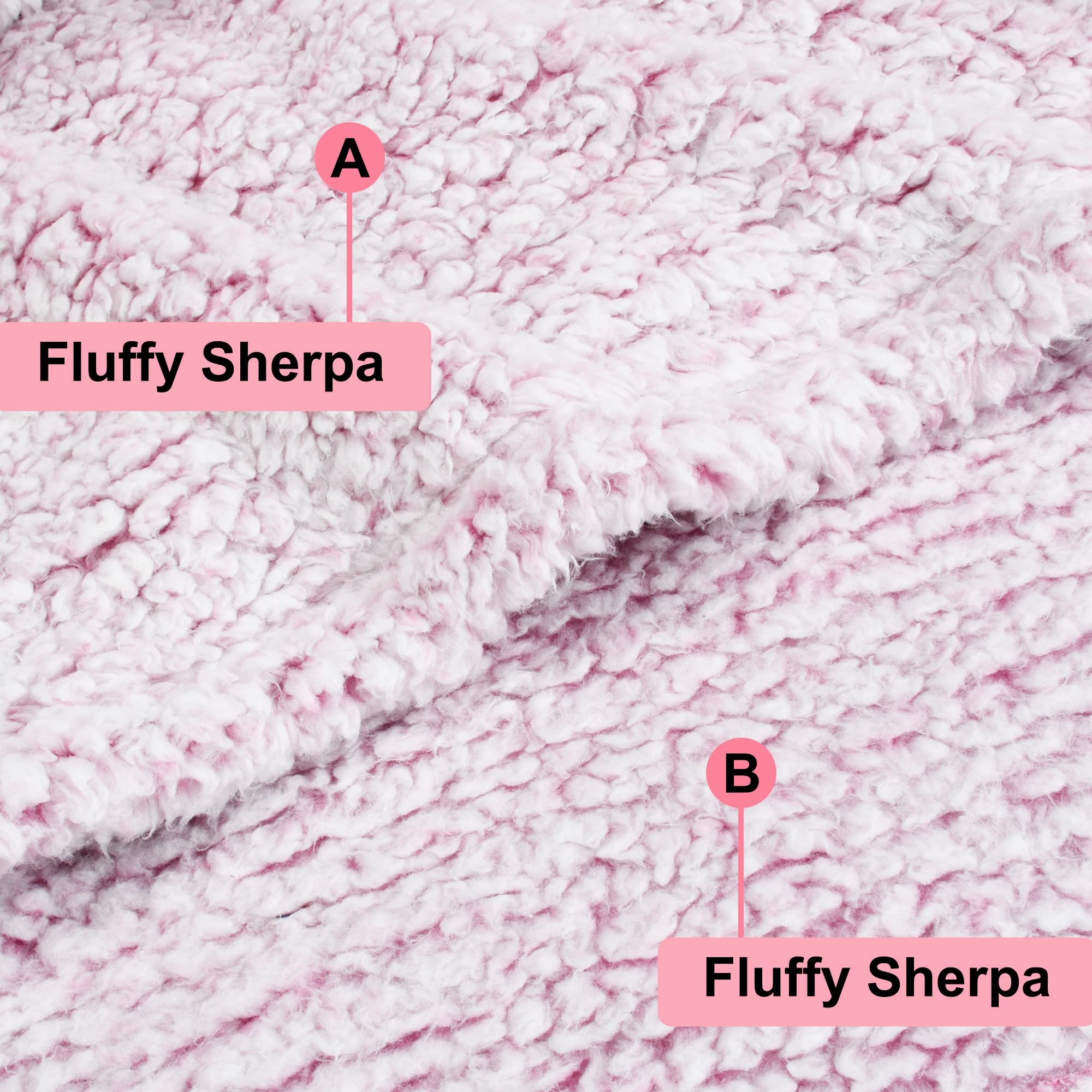 Catalonia Oversized Blanket Hoodie Sweatshirt, Wearable Sherpa Lounging Pullover for Adults Women Men: One Size Ombre Pink