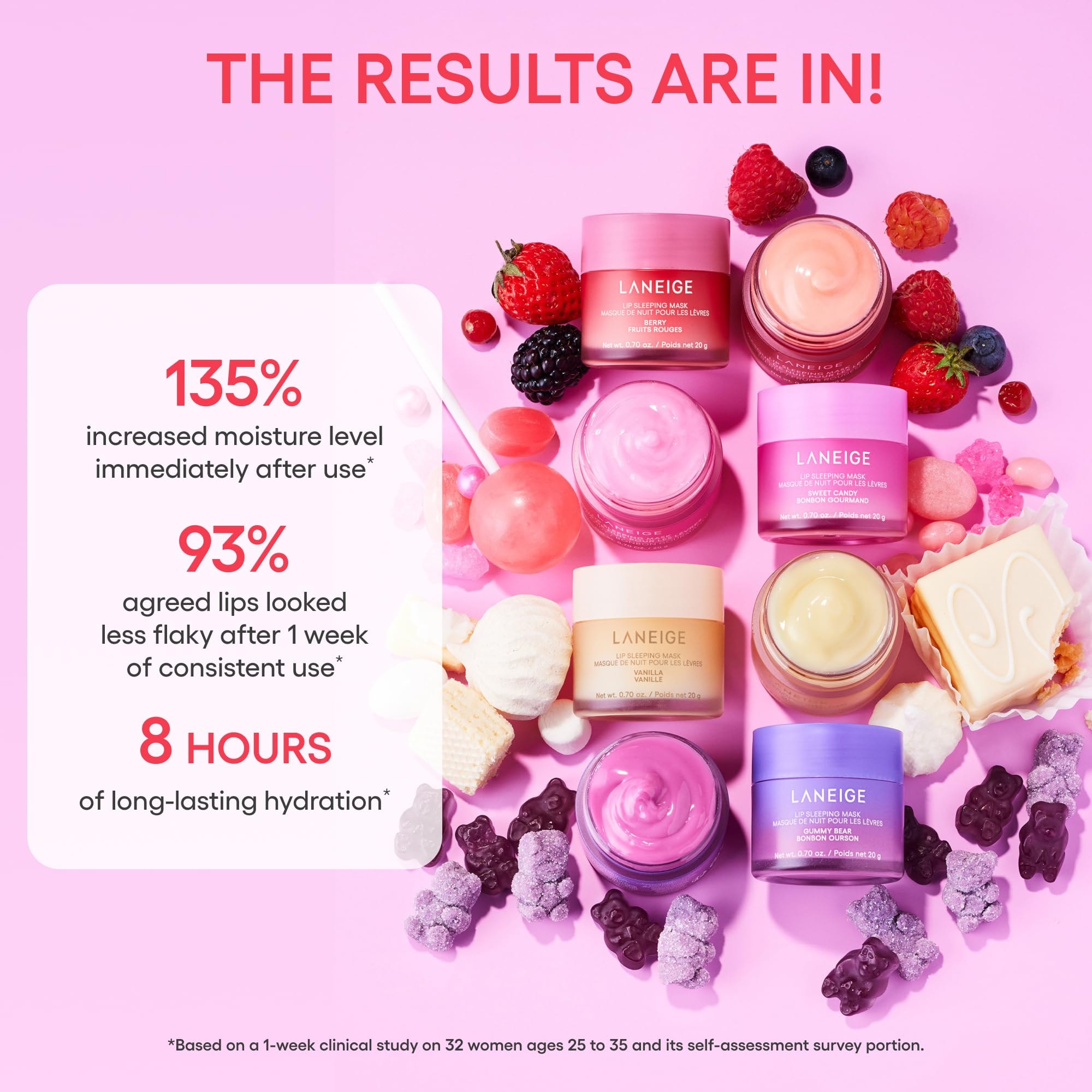 LANEIGE Lip Sleeping Mask: Nourish, Hydrate, Vitamin C, Murumuru & Shea Butter, Antioxidants, Flaky, Dry Lips - Image 9