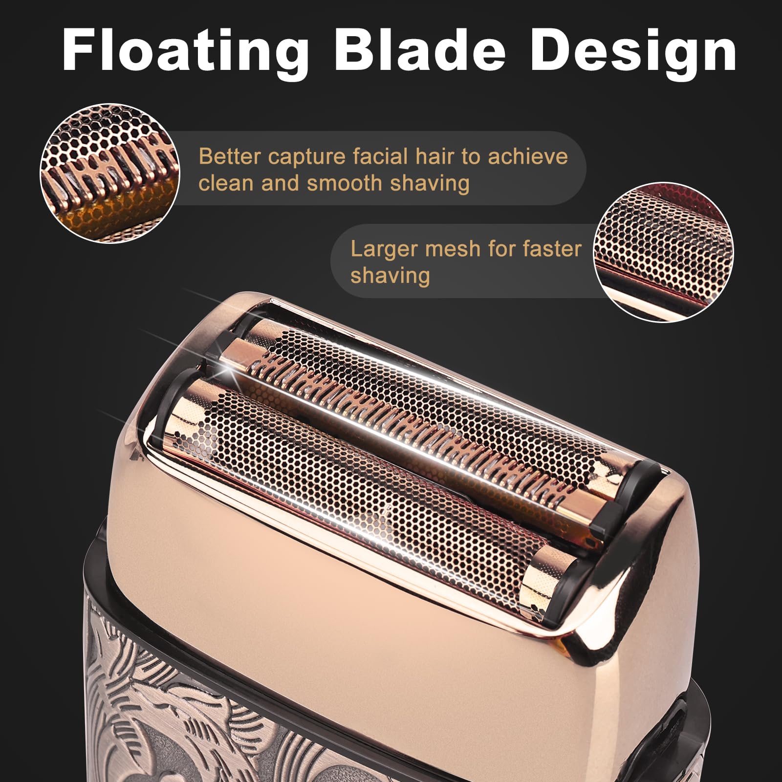 Ufree Foil Shavers Electric Razor for Men, Beard Trimmer Grooming Shaving Kit, Hair Trimmer, Cordless Head Shavers for Bald Men Barber Clippers, Birthday Gifts for Him