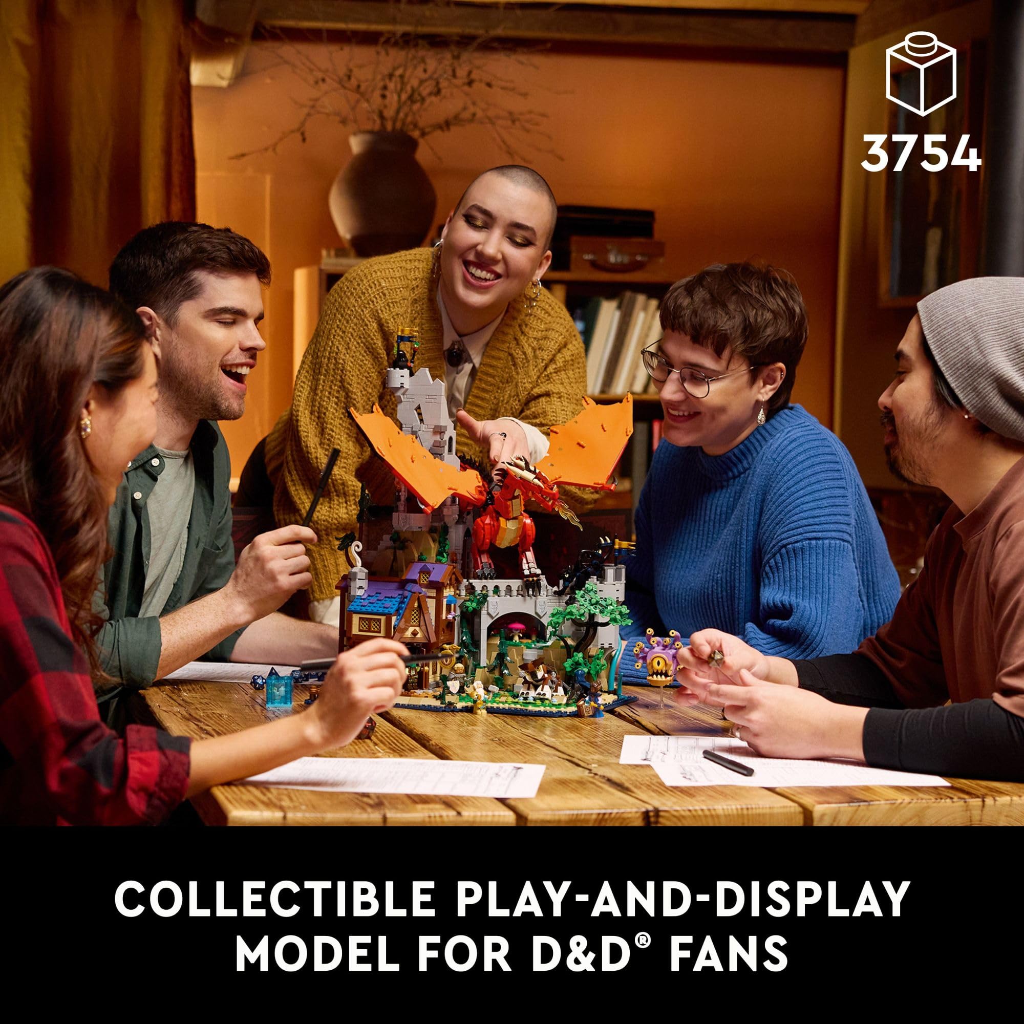 LEGO Ideas Dungeons & Dragons: Red Dragon’s Tale Building Set for Adults, Dungeons and Dragons Gift Idea, Fantasy Model for Build and Display, Created in Collaboration with Wizards of the Coast, 21348