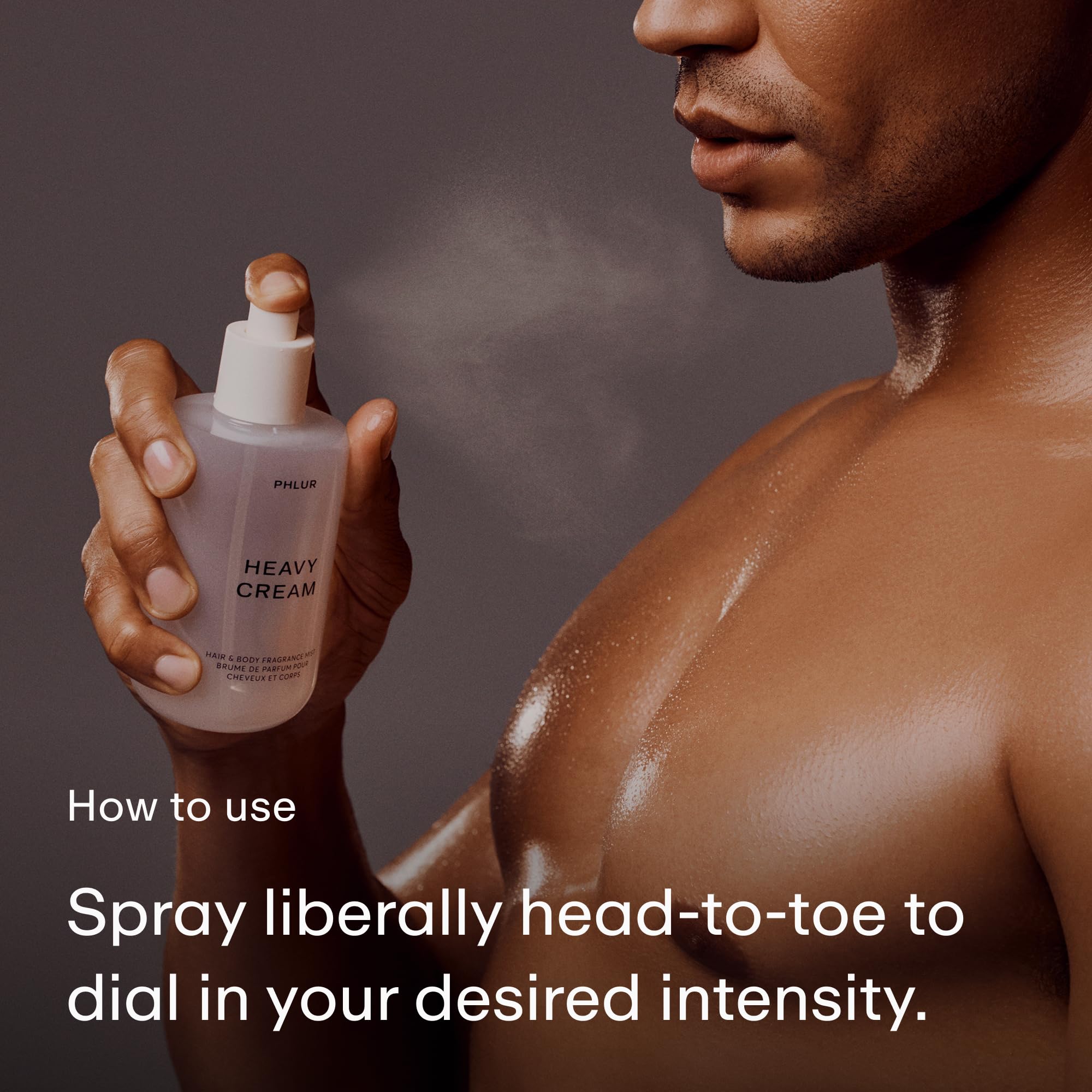 PHLUR  Body Mist - Hair & Body Mist Fragrance - Vanilla Body Spray with Pink Pepper, Cashmere Wood & Sandalwood (8 Fl Oz): Heavy Cream