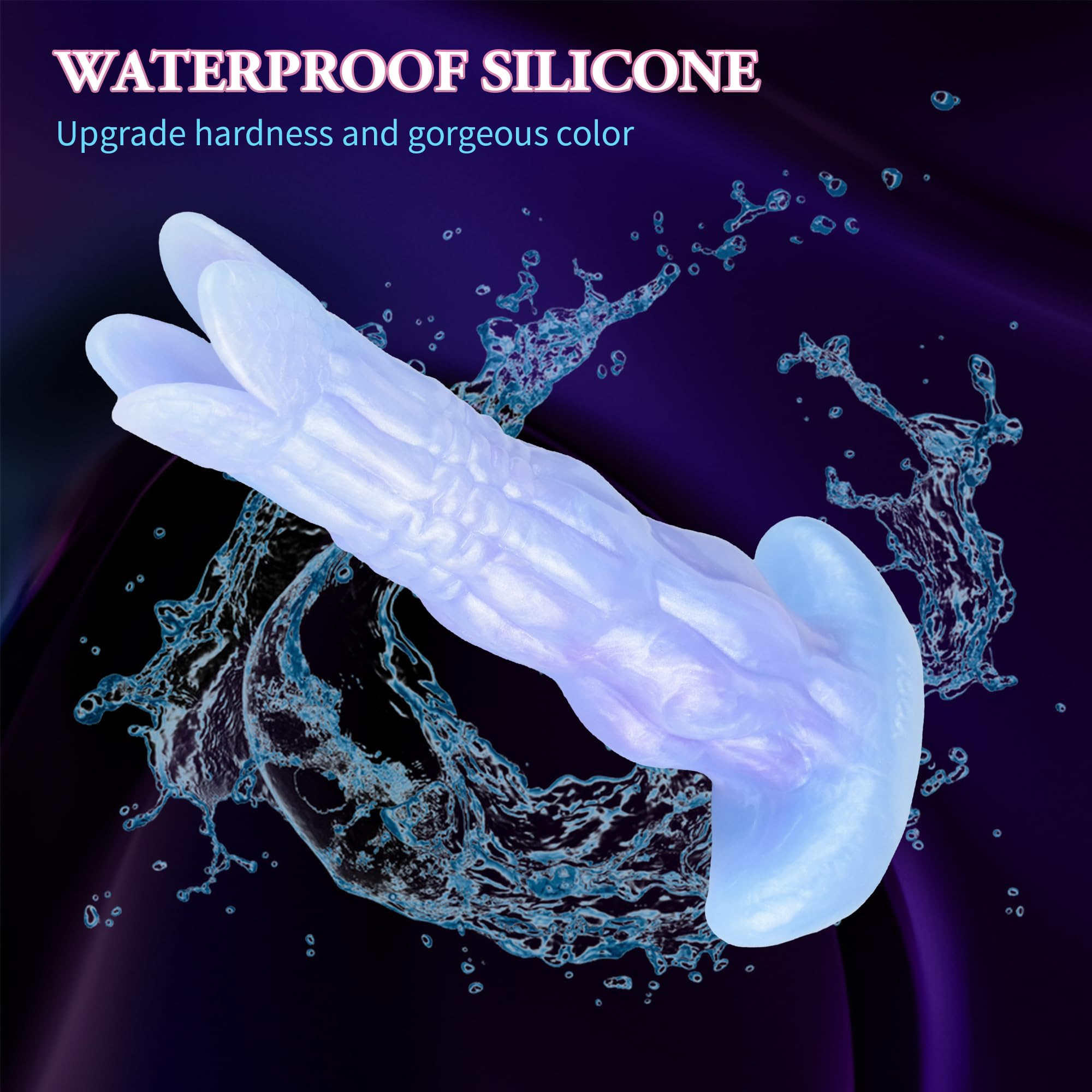 Dragon Dildo Pneumatic Monster Ovipositor with 5 Eggs, 8.1inch Silicone Ovipositing Tentacle Dildo Inflatable Anal Plug Adult Sex Toys for Women G Spot and Men
