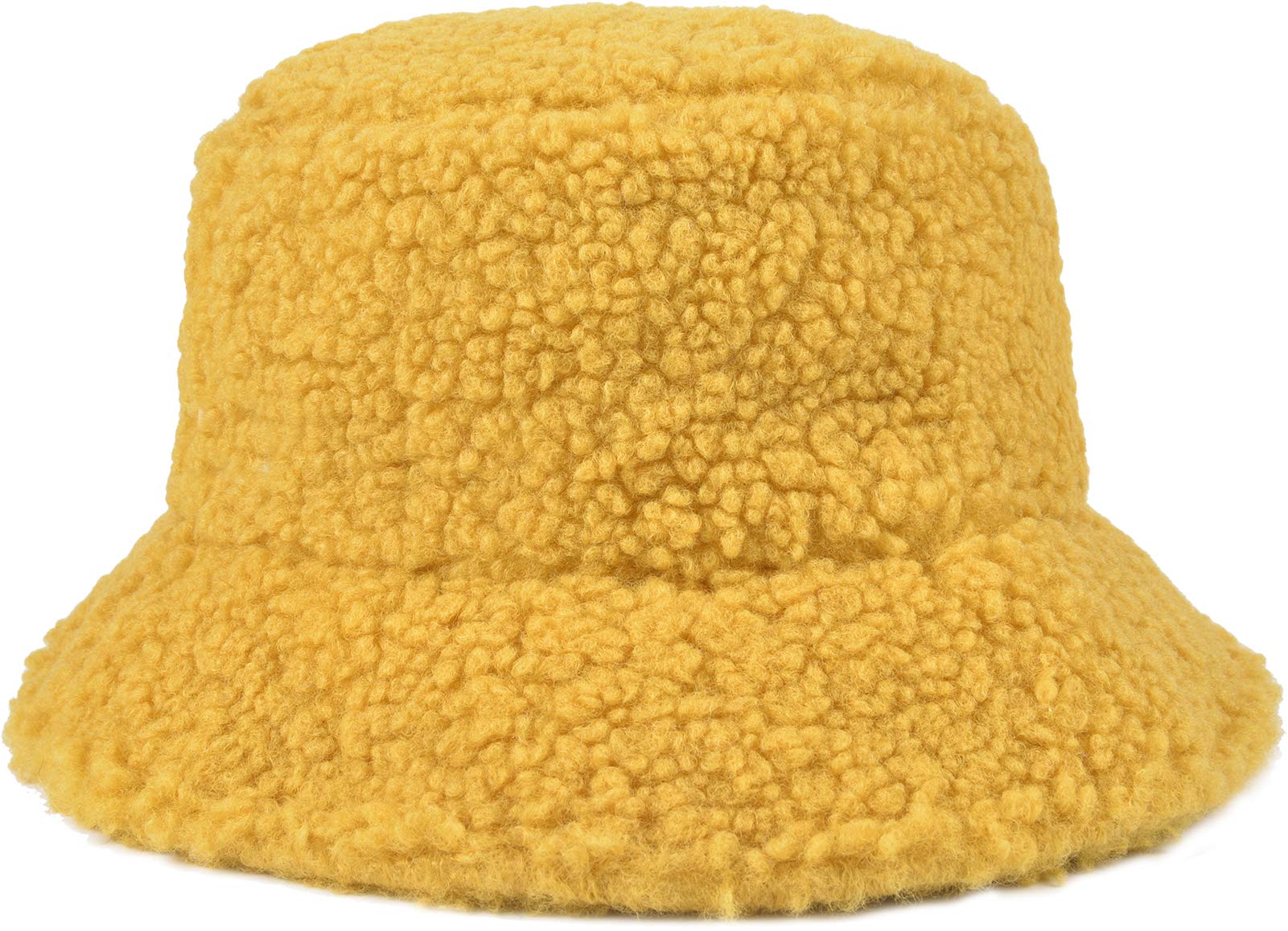 ChezAbbey Faux Fur Bucket Hat, Fuzzy Furry Winter Warm Fisherman Cap, Fluffy Teddy Sherpa Clothe Hats for Women Men Girls thumbnail 1
