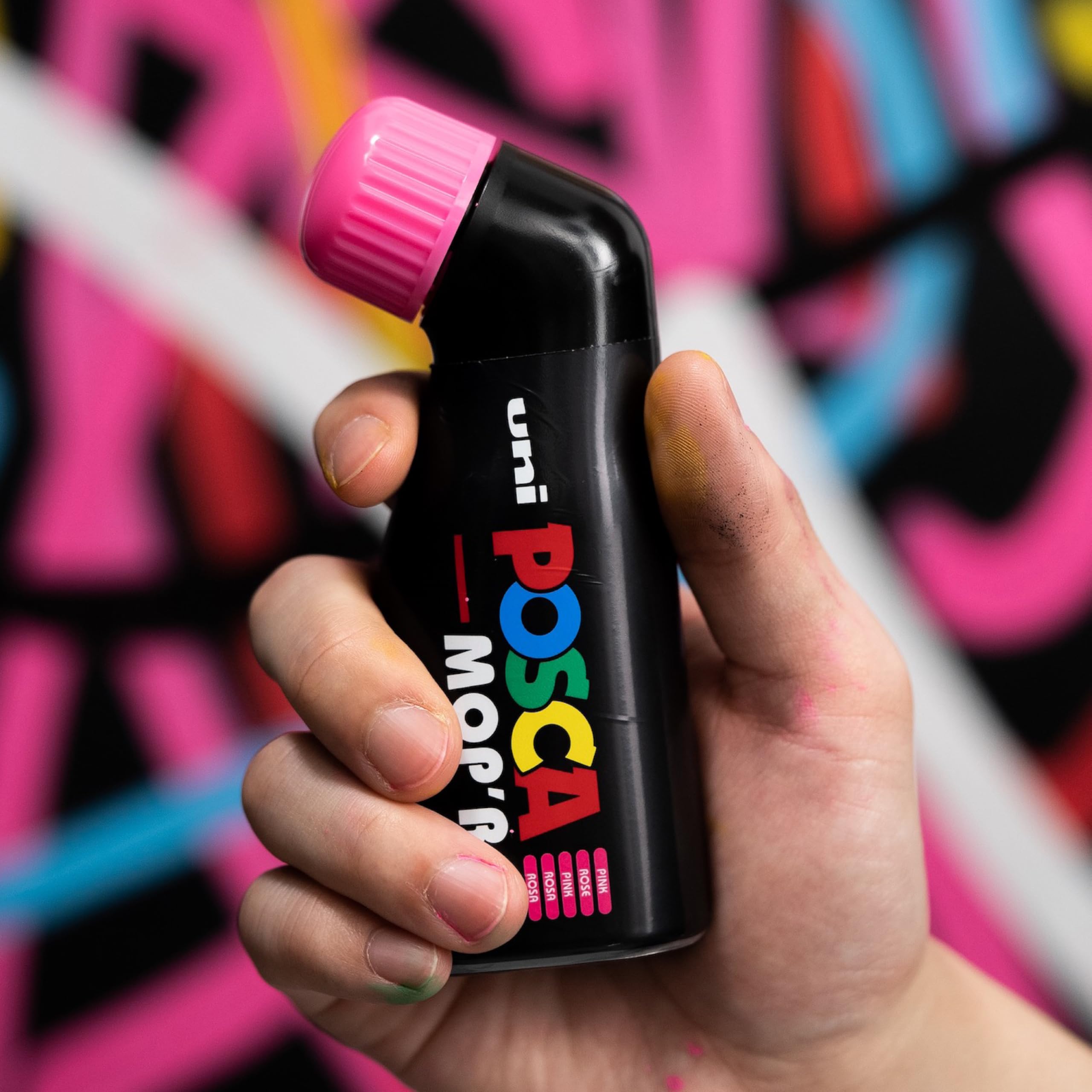 posca uni MOP'R PCM-22 Water-Based Paint Markers, Round Tip (3.0-19.0mm), Assorted Colors, 8 Pack