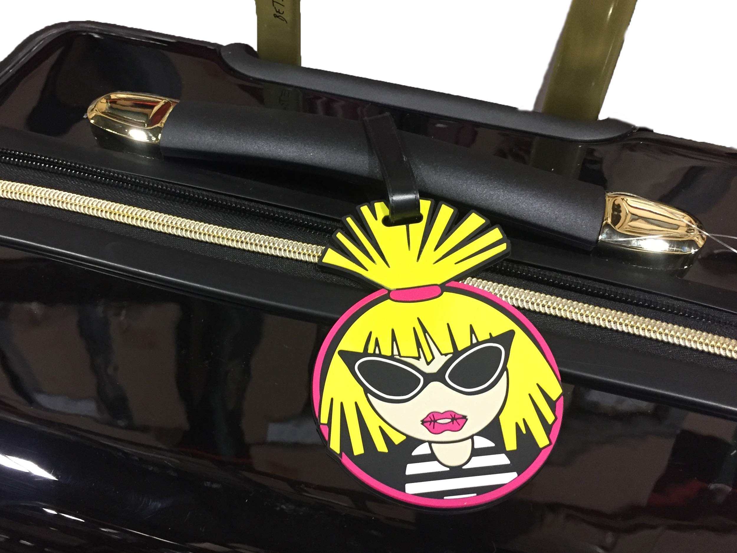 Betsey Johnson Designer Luggage Collection - Expandable 3 Piece Hardside Lightweight Spinner Suitcase Set (): Heart to Heart Black