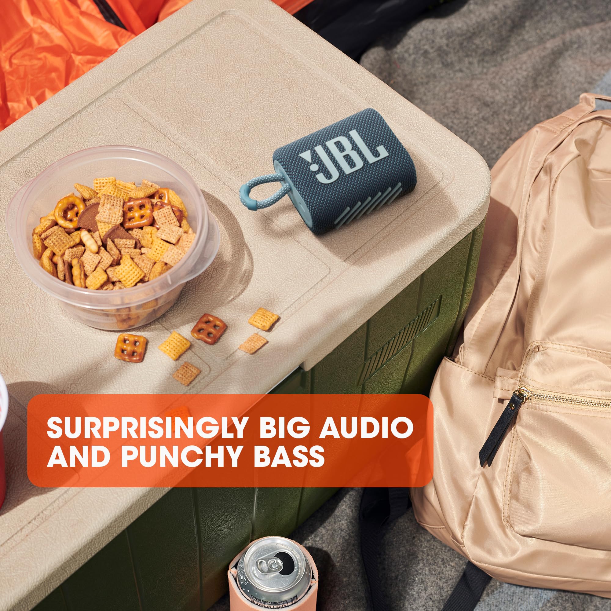 JBL Go 3 - Portable Mini Bluetooth Speaker, big audio and punchy bass, IP67 waterproof and dustproof, 5 hours of playtime, speaker for home, outdoor and travel (Blue): GO3 Blue