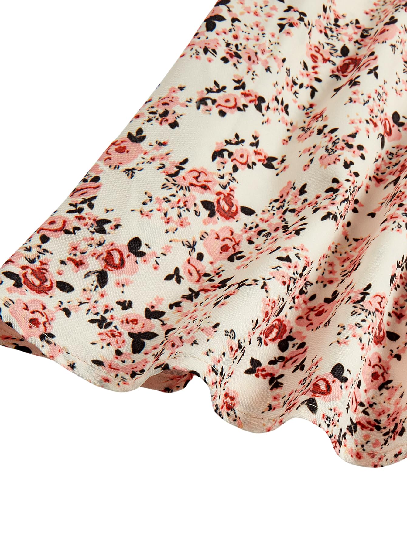 Floerns Women's Summer Floral Cherry Print A Line Short Cami Dress: Large Floral Light Pink