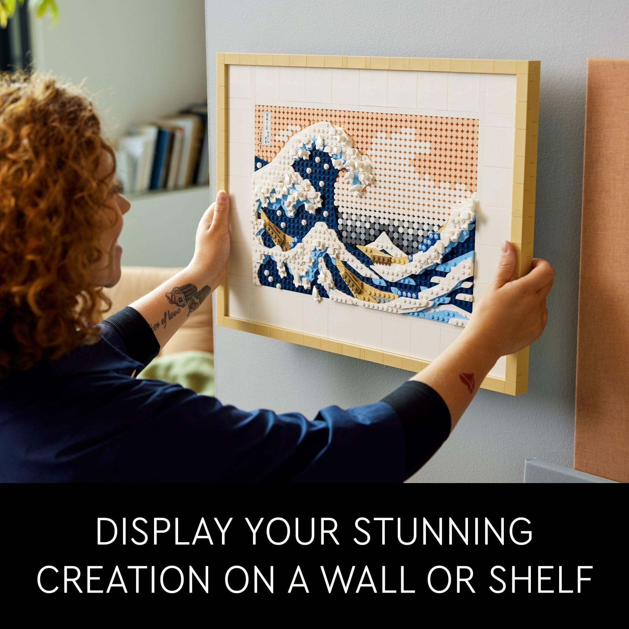 LEGO Art Hokusai The Great Wave Framed Japanese Wall Art Building Set - Unique Wall Decor for Home, Room, or Office - Fun Activity for Adults, Ages 18+ - Gift for Men and Women - 31208: multi-color