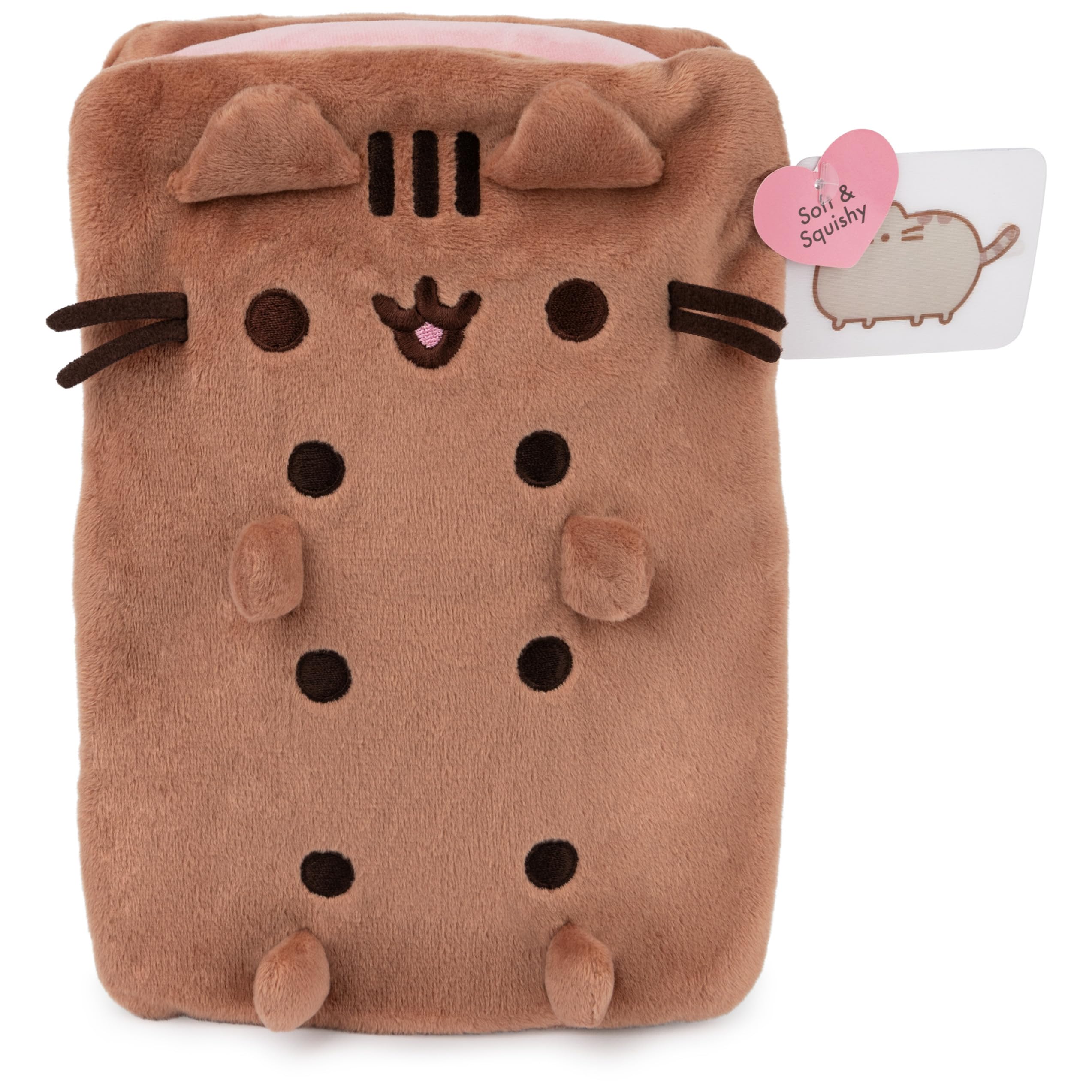 GUND Pusheen Neapolitan Ice Cream Sandwich Pusheen Plush, Stuffed Animal for Ages 8 and Up, Brown, 9.5”: Ice Cream Sandwich 9.5"