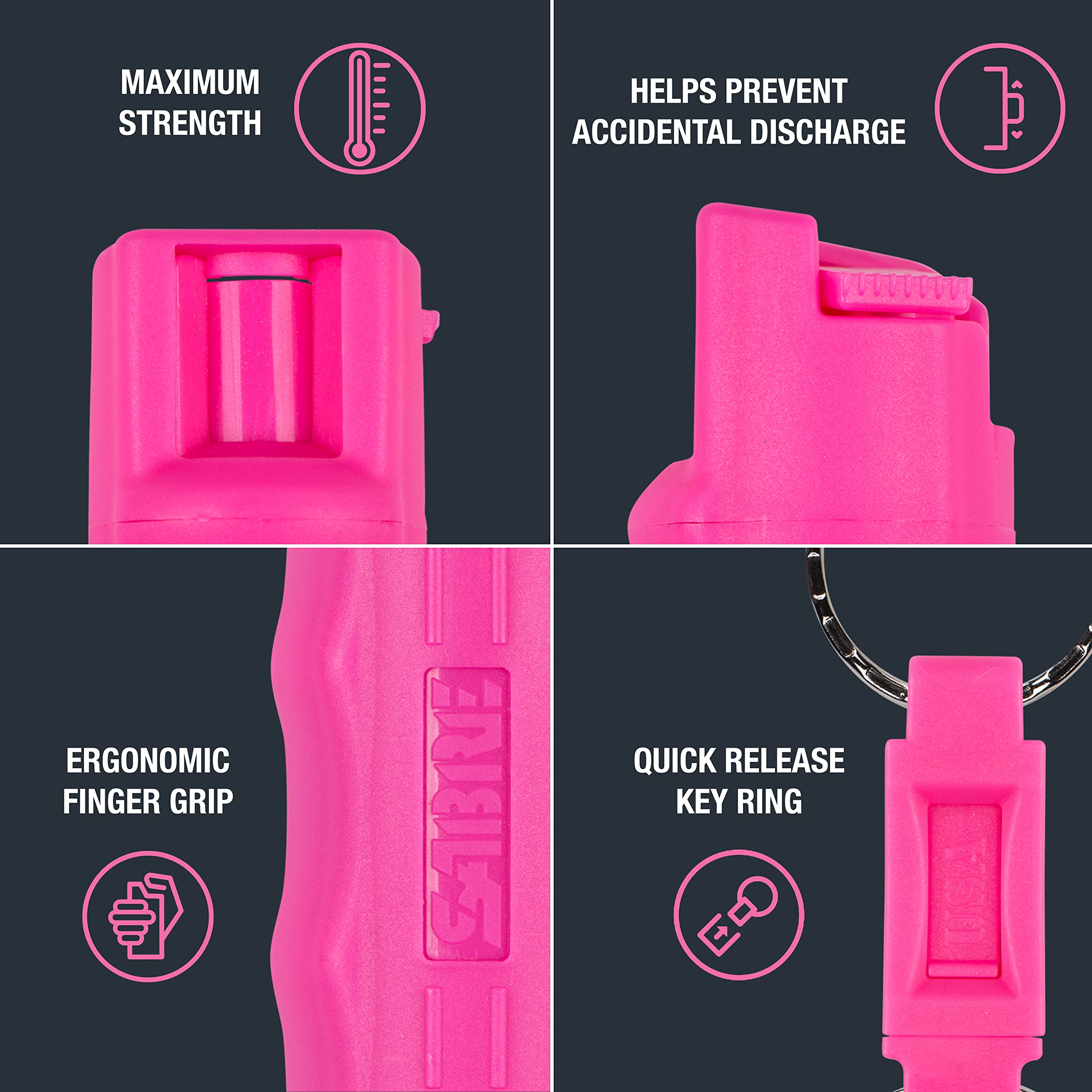 SABRE Pepper Spray And 2-in-1 Stun Gun and Flashlight, 25 Bursts of Max Strength OC Spray, Intuitive Finger Grip, 0.54 fl oz, Painful 1.160 µC Charge, 120 Lumens, Rechargeable, Safety Switch, Holster thumbnail 2