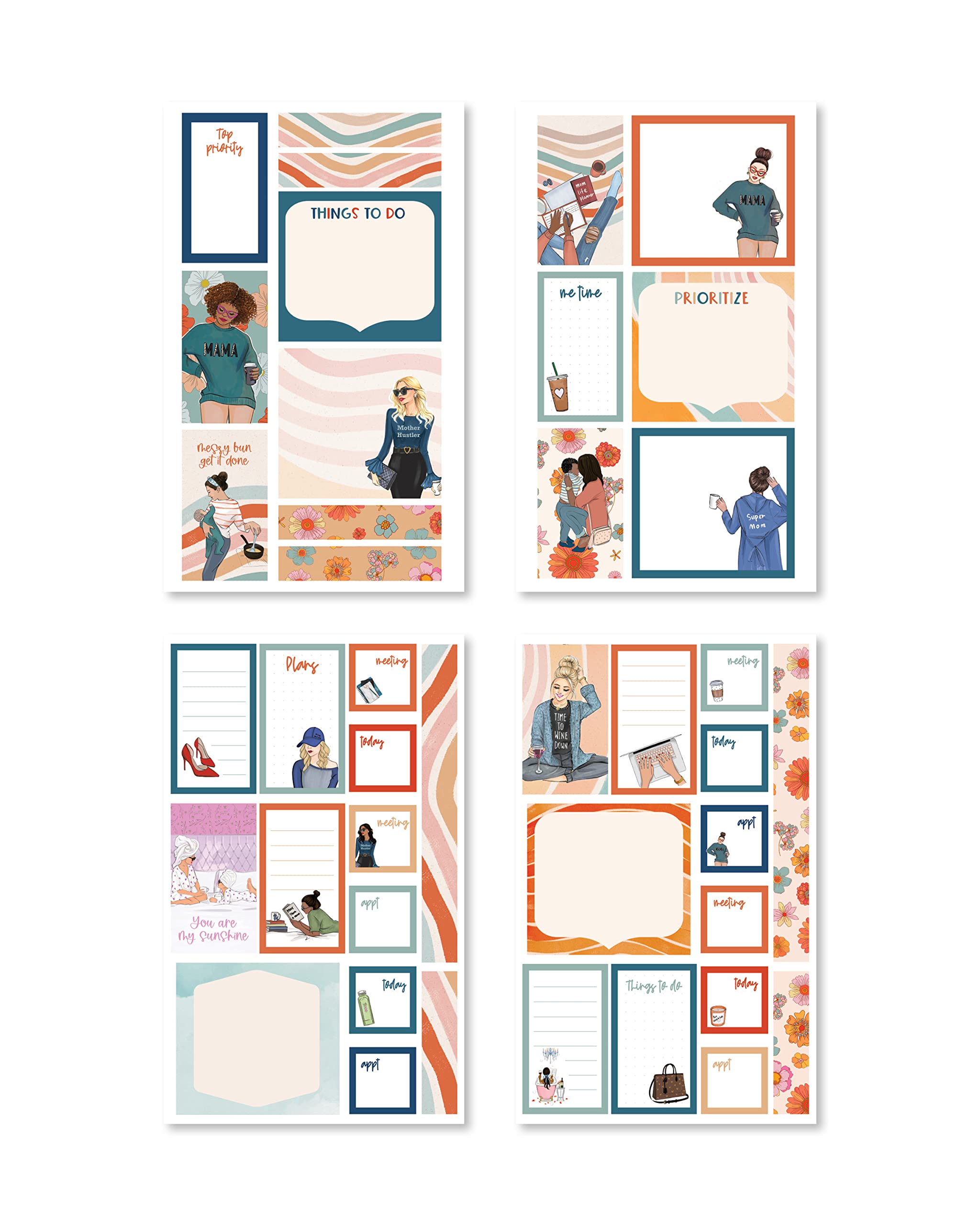 Rongrong Mom Life Planner Stickers Book for Planners, Calendars, Journals and Projects – Premium Quality Hand Drawn Perfect for Making The Most of Chaotic Mom Life - Scrapbook Accessories – 24 Pages: Rongrong Mom Life Planner Stickers Book for Planners, Calendars, Journals and Projects – Premium Quality Hand Drawn Perfect for Making The Most of Chaotic Mom Life - Scrapbook Accessories – 24 Pages