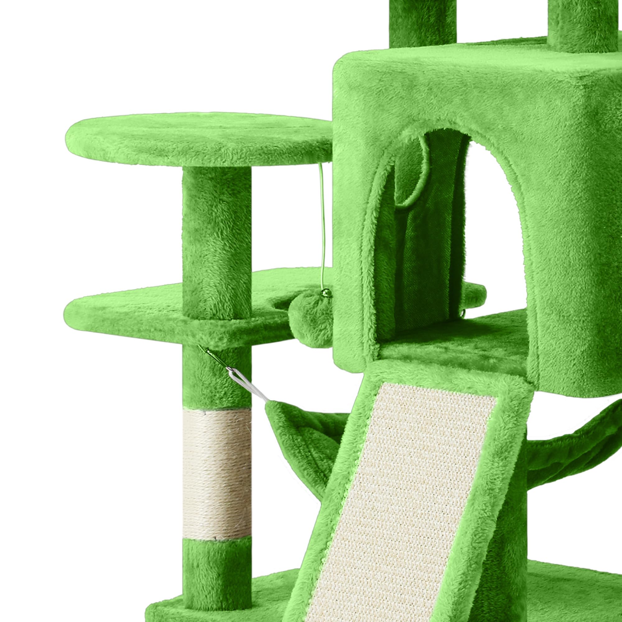YITAHOME Tall Cat Tree for Indoor Cats, 75 inch Multi-Level Cat Tower with Cat Condos, Top Perches, Sisal Ramp Scratching Posts, Cozy Basket,Hammocks, Large Cat Pet Activity Structure,Pink thumbnail 4