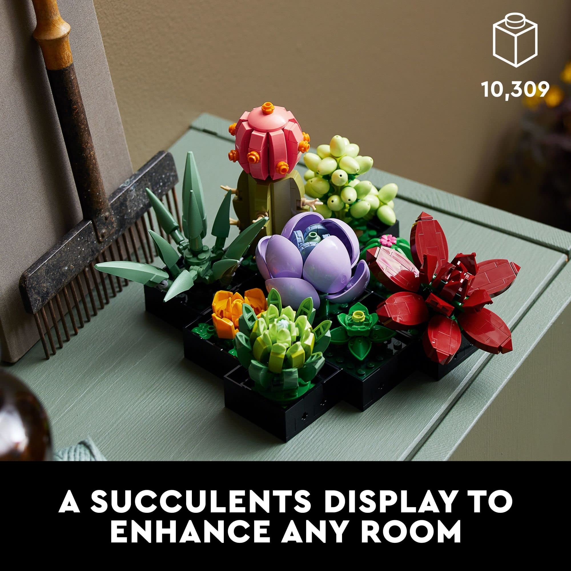 LEGO Botanicals Succulents - Gift for Mother's Day - Artificial Indoor Plant Building Set for Home, Kitchen, Desk Decor Adults Ages 18+ - 10309 - Image 3
