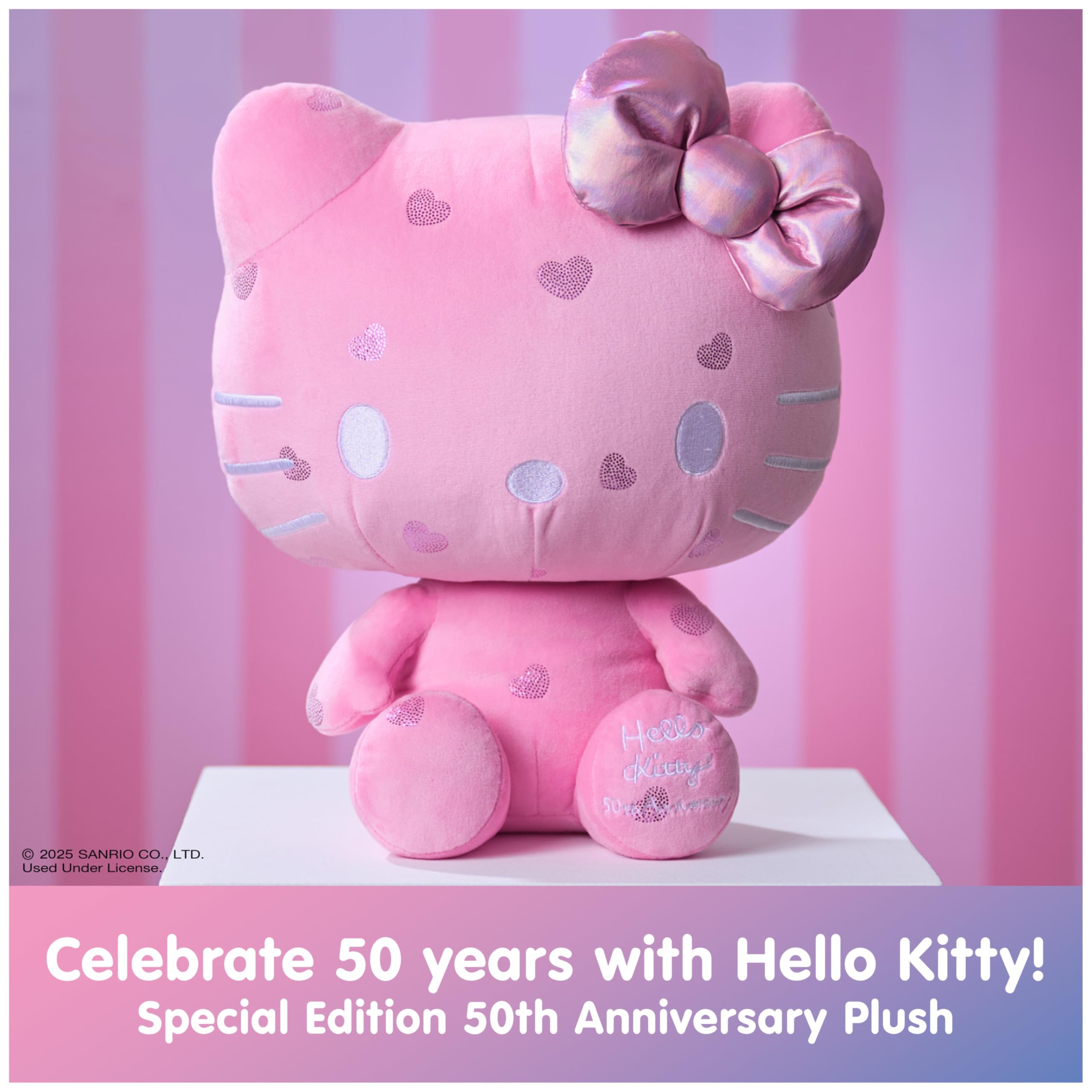 GUND Sanrio Hello Kitty 50th Anniversary Plush, Special Edition Stuffed Animal for Ages 1 and Up, Pink, 12”