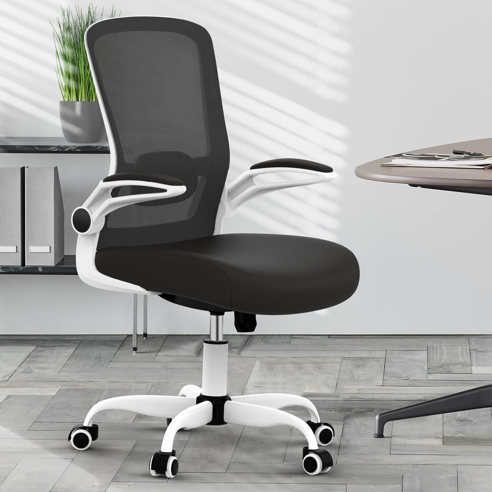 Office Chair, Ergonomic Desk Chair with Adjustable Lumbar Support, High Back Mesh Computer Chair with Flip-up Armrests-BIFMA Passed Task Chairs, Executive Chair for Home Office