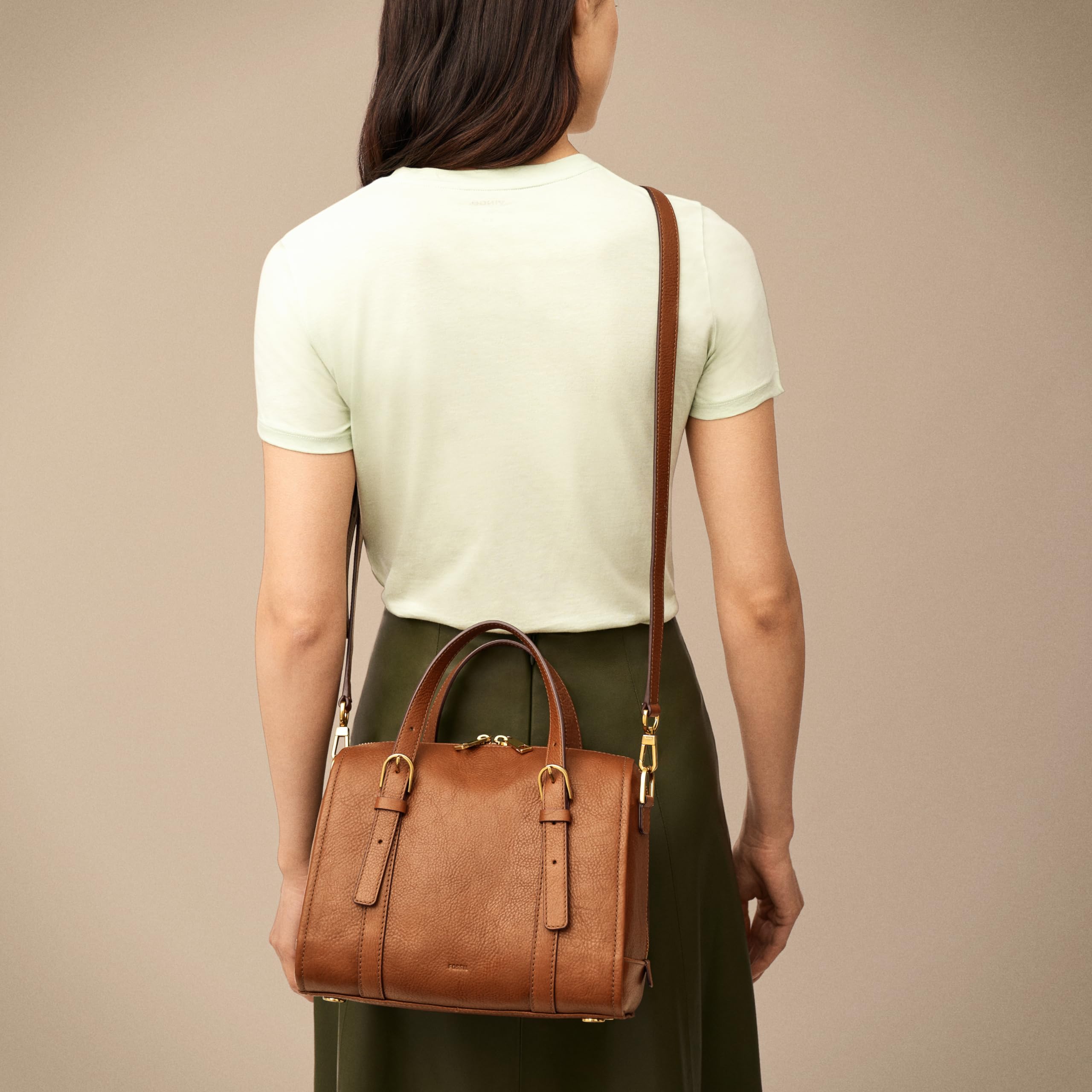 Fossil Carlie Satchel Handbag thumbnail 5