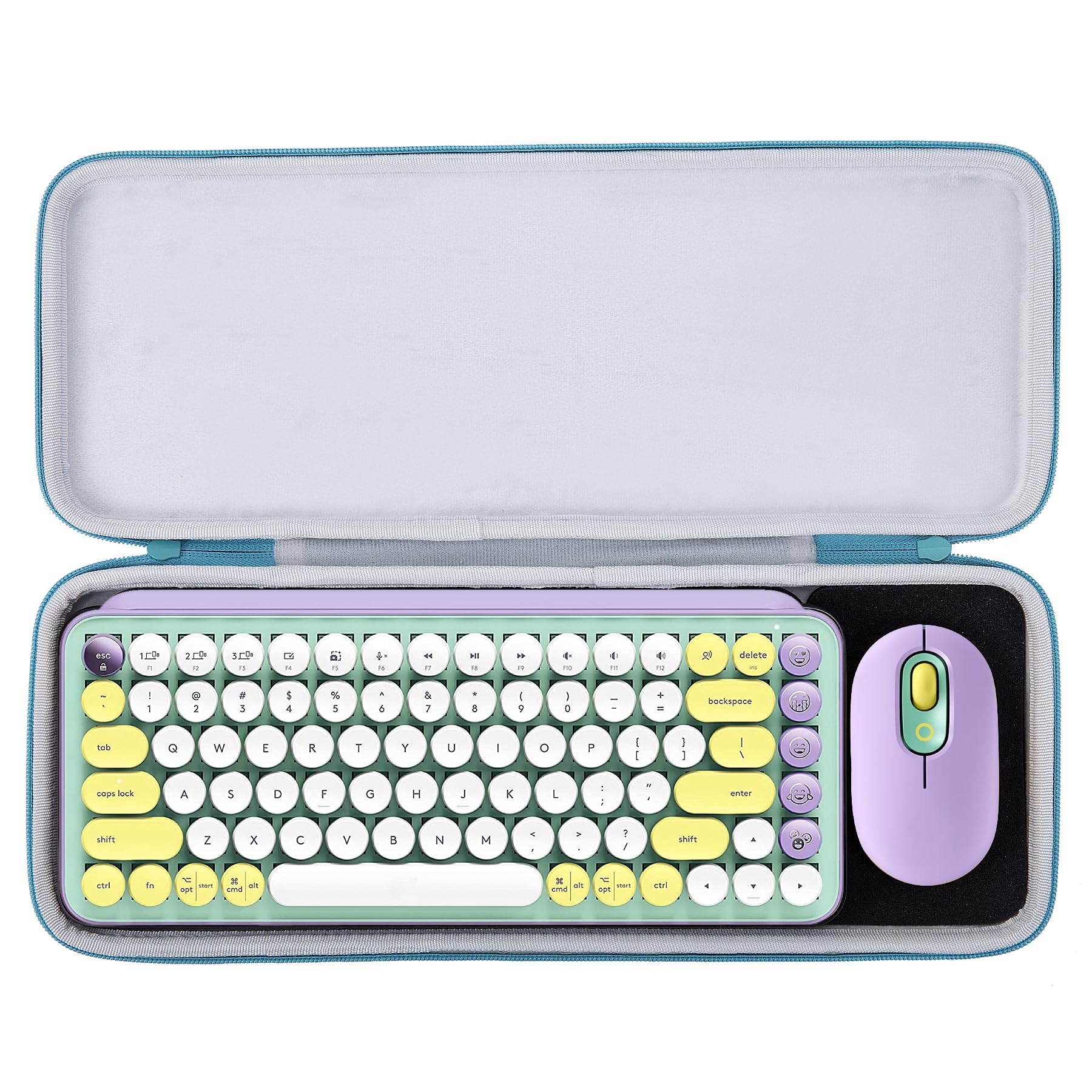 Aenllosi Hard Carrying Case Compatible with Logitech POP ICON Combo/POP Keys Mechanical Wireless Keyboard (Purple)(Case Only): purple