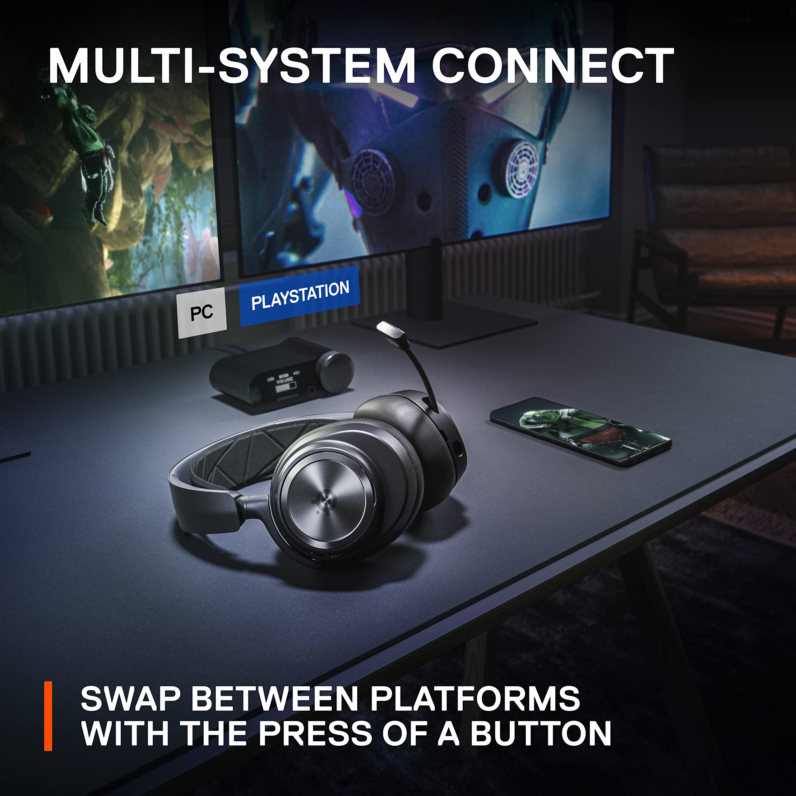 SteelSeries Arctis Nova Pro Wireless Xbox Multi-System Gaming Headset - Neodymium Magnetic Drivers - Active Noise Cancellation - Infinity Power System - Xbox, PC, PS5, PS4, Switch, Mobile - White